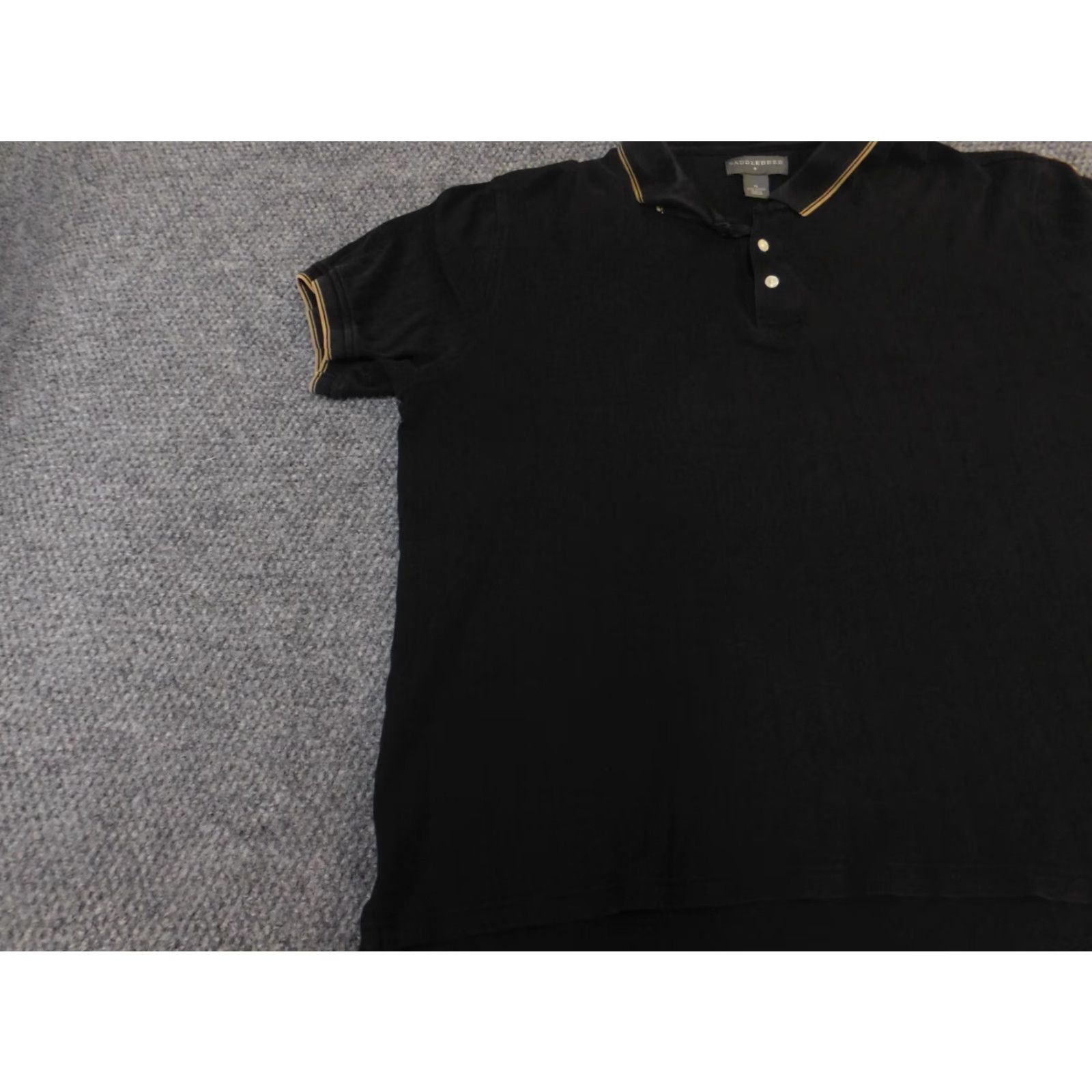 Vintage Saddlebred Polo Shirt Black XL Men Short Sleeve Collared Knit Breathable Regular Polo Comfort flex Golf Logo Vintage: No Size US L / EU 52-54 / 3 - 3 Thumbnail