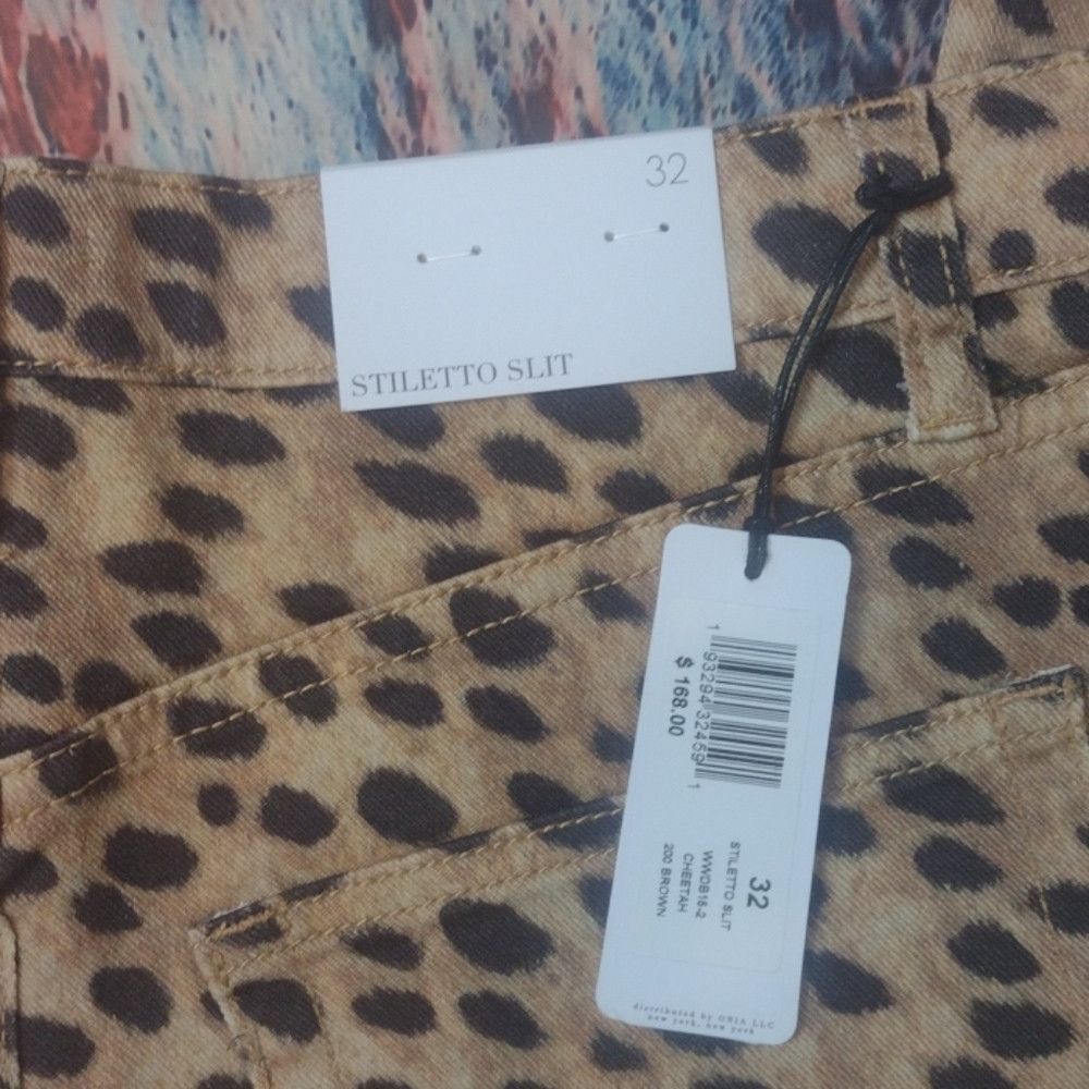 WeWoreWhat WEWOREWHAT stiletto slit leopard jeans size 32 Size 32" / US 10 / IT 46 - 5 Thumbnail