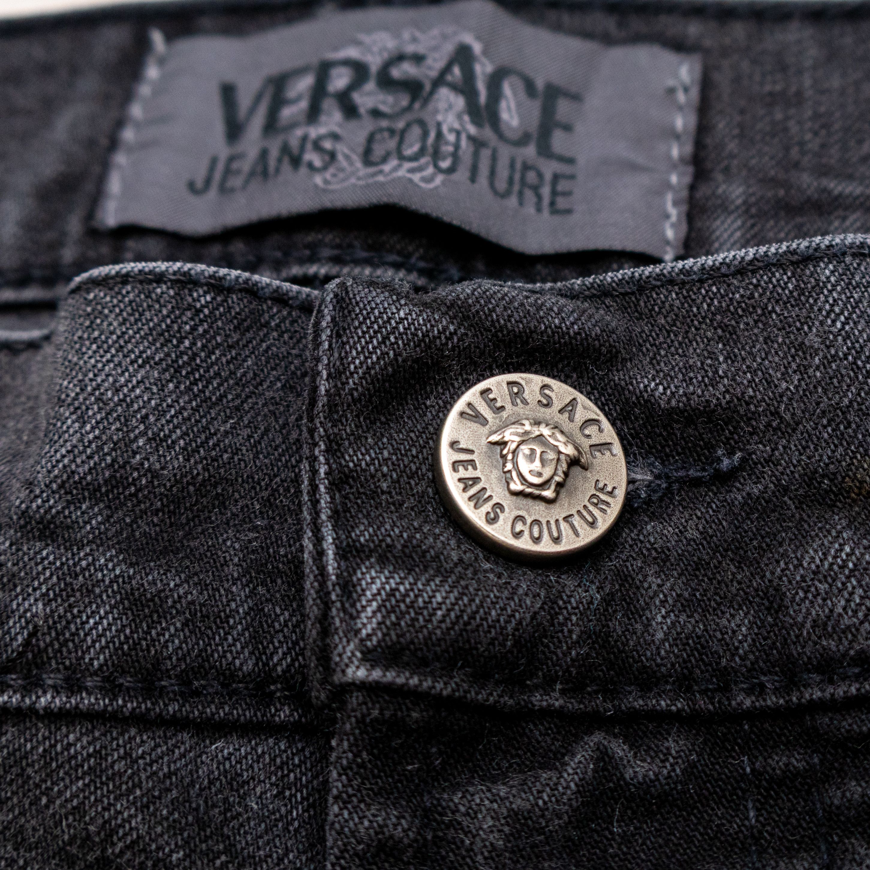 Versace 90s Versace Jeans Couture Black Wash Denim Jeans – Size 36 Size US 36 / EU 52 - 11 Thumbnail