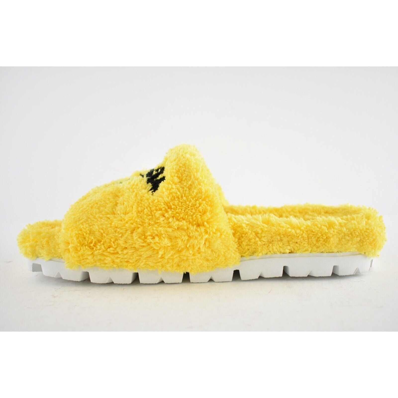 Prada Prada Yellow Terry Cloth Black Logo Slide Sandal Rubber Sole Size US 11 / IT 41 - 9 Thumbnail