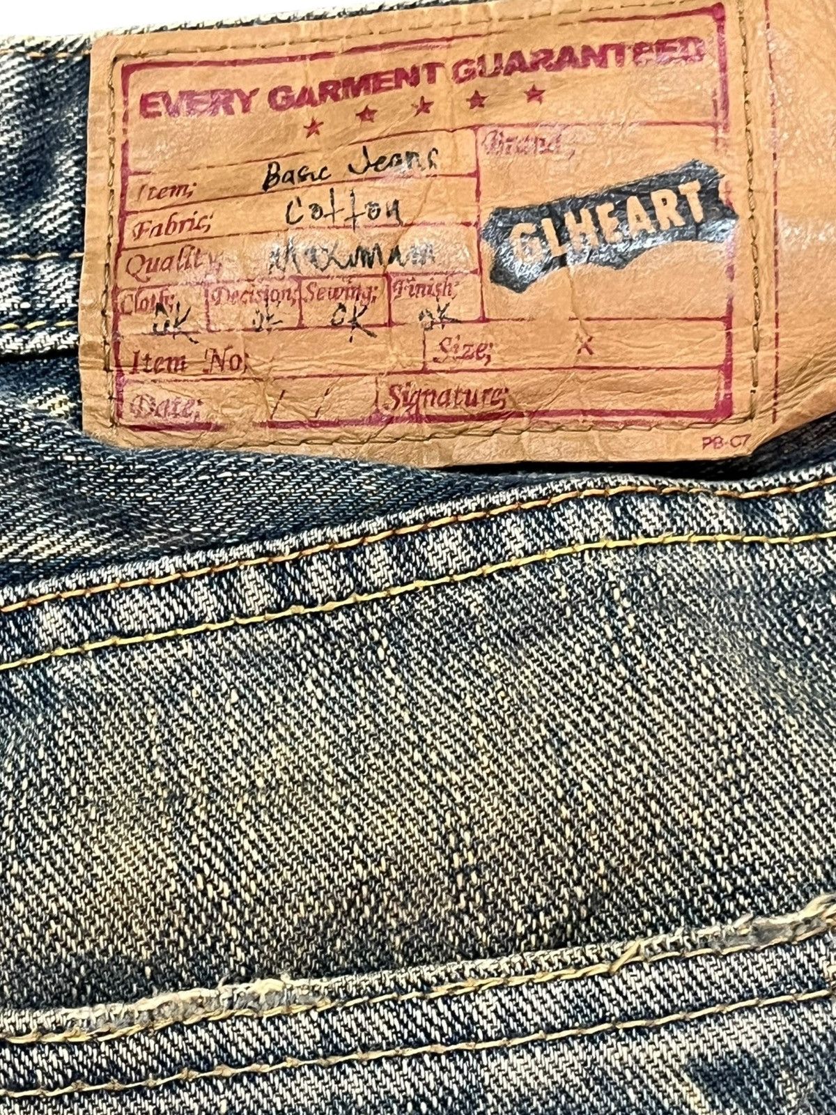 Japanese Brand Vintage GLheart Faded Mudwash Distressed Denim Size US 29 - 8 Thumbnail