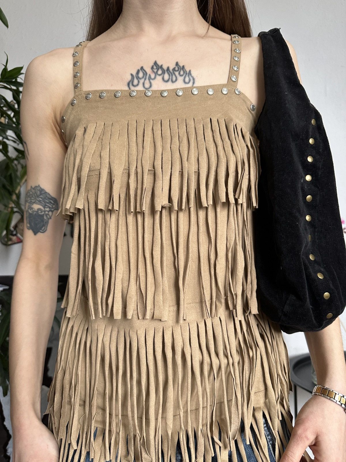 Japanese Brand × Vintage Fringe Rodeo Western Cowgirl Top 90s Size ONE SIZE - 2 Thumbnail