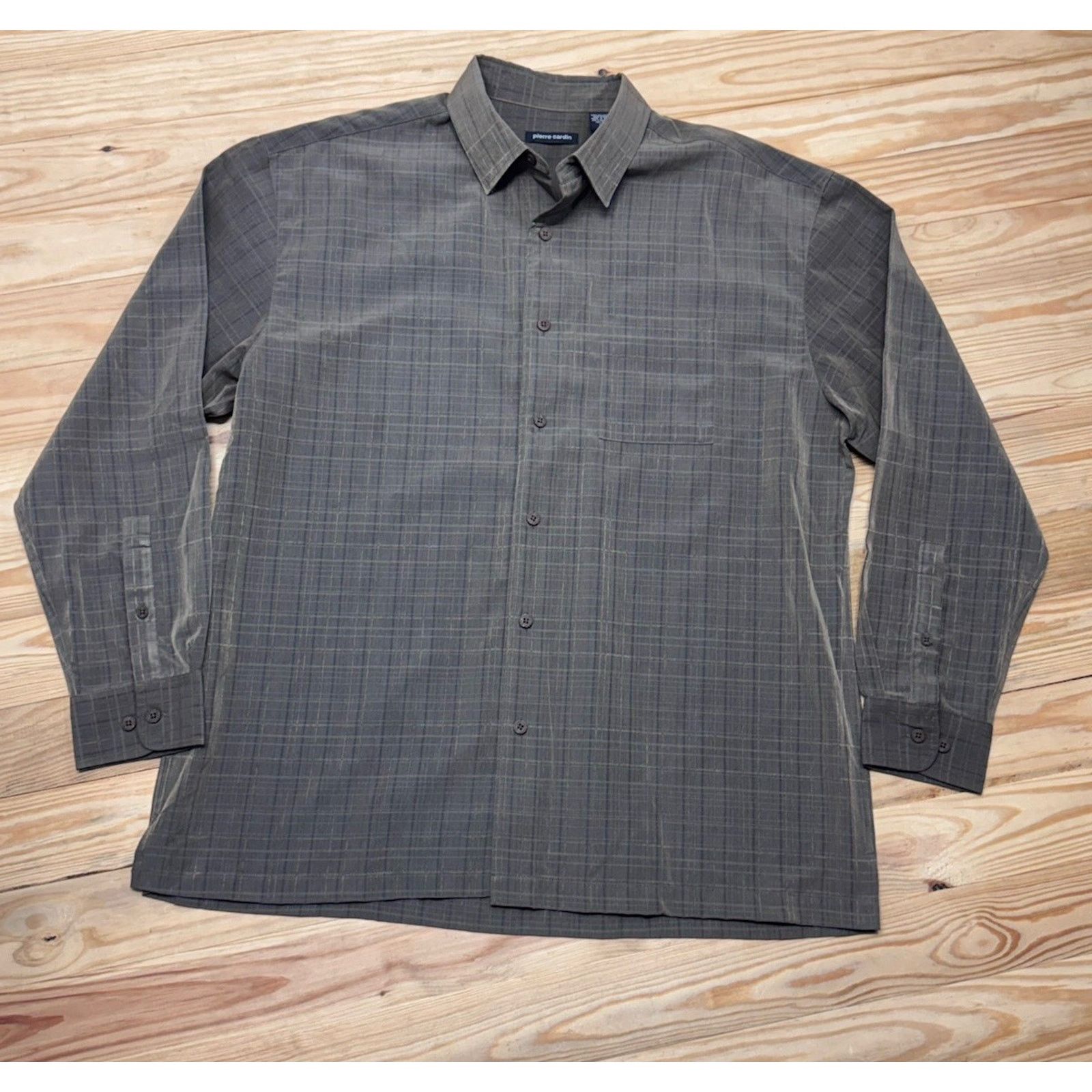 Pierre Cardin PIERRE CARDIN Patterned Shirt Green Plaid Size XL Size US XL / EU 56 / 4 - 4 Thumbnail