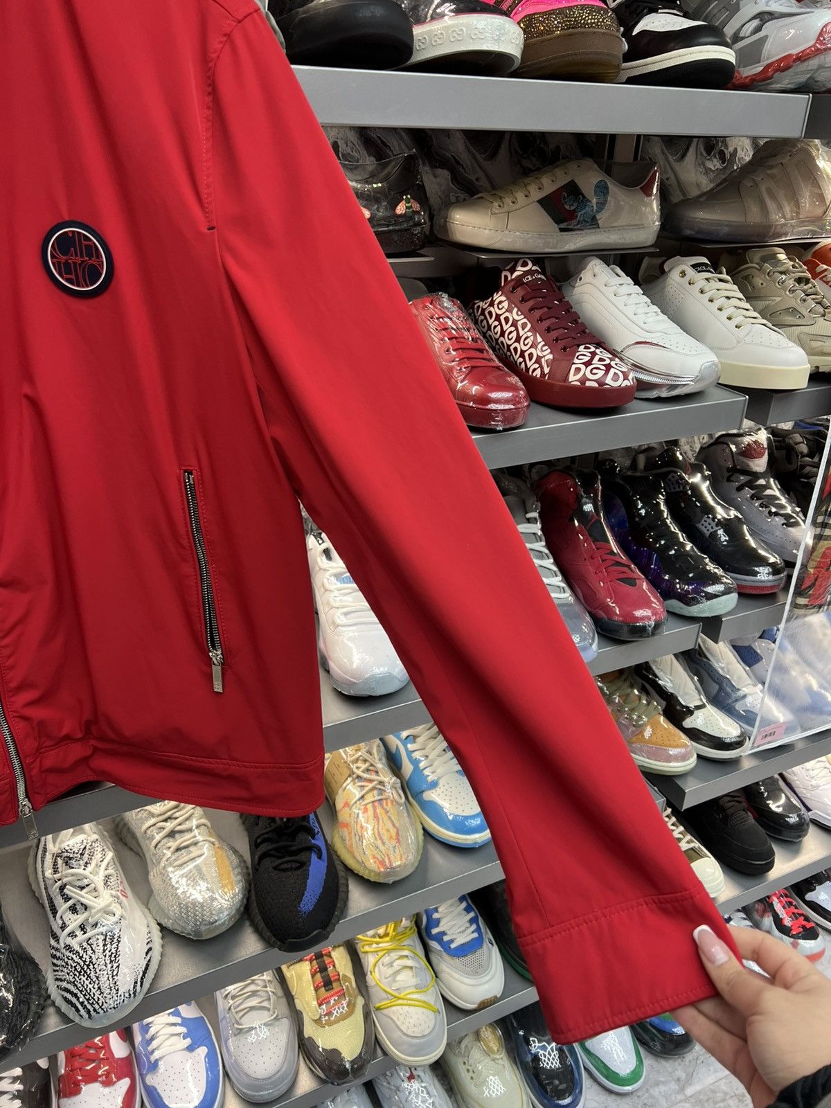 Carolina Herrera Carolina Herrera Red Zip Jacket Size US L / EU 52-54 / 3 - 4 Thumbnail