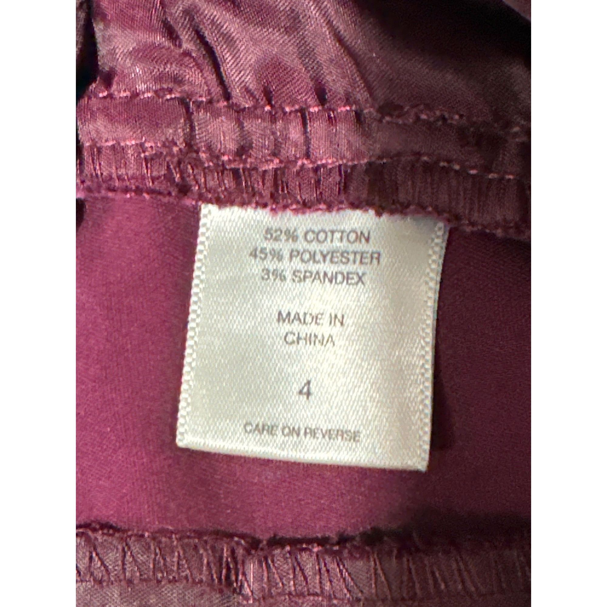 Other 7th Avenue Design Studio Size 4 Burgundy Chino Dress Pants S Size 27" / US 4 / IT 40 - 6 Thumbnail