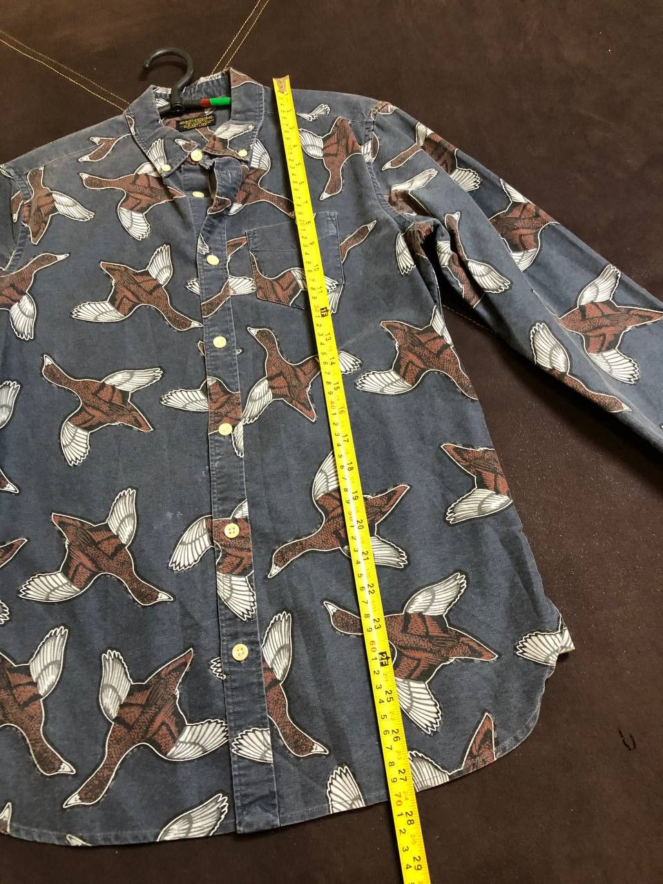 Allsaints Vintage Allsaints Bird Print Slim Fit Button Up Shirt Size US XS / EU 42 / 0 - 6 Thumbnail