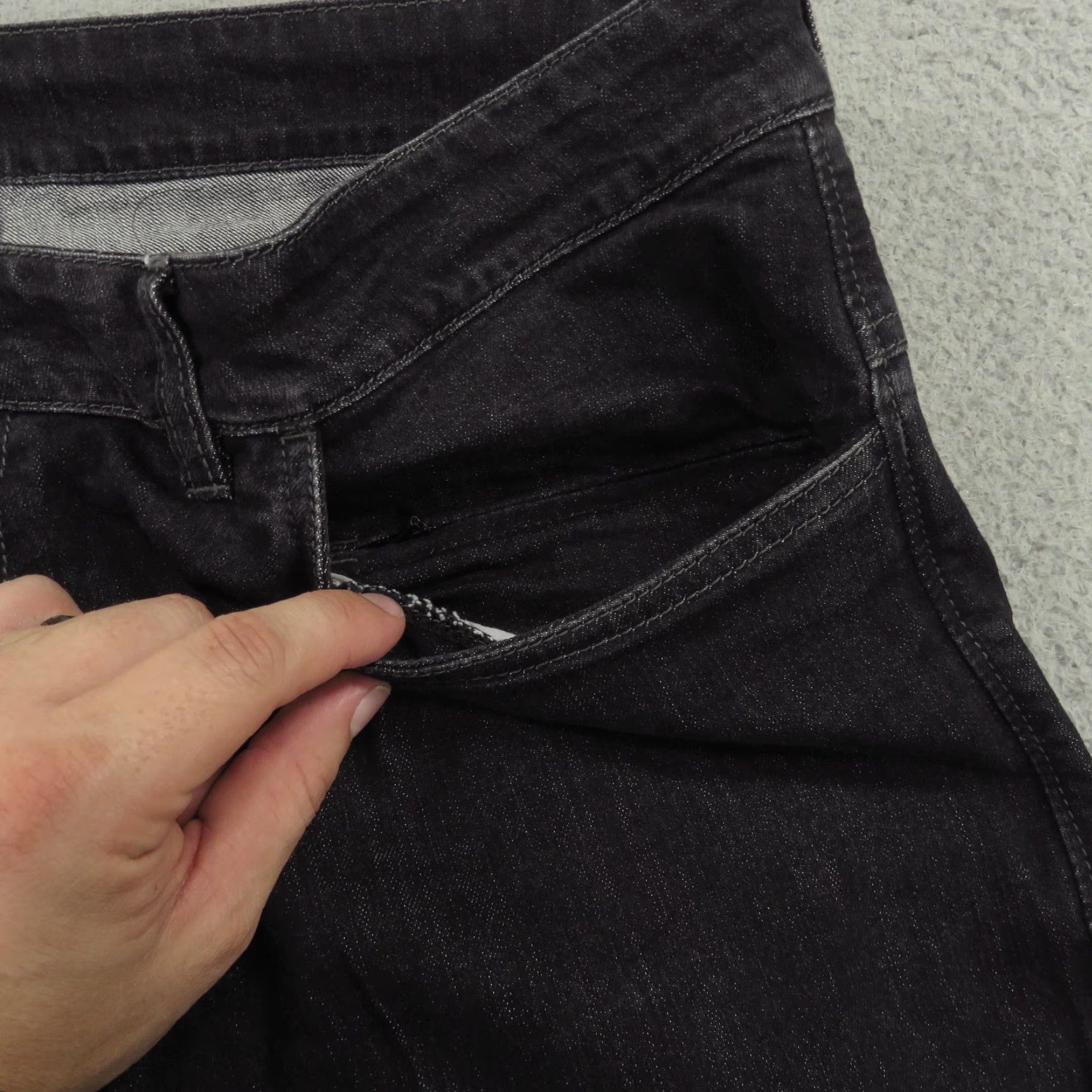 Denime Clothing Arts Jeans Mens 42x29 Travel Explorer Black Denim 5-Pocket Zip Pocket Style Straight Size US 42 / EU 58 - 6 Thumbnail