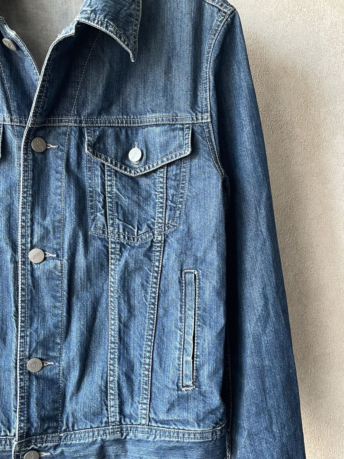 Kenzo 90s Vintage Kenzo Homme Distressed Denim Jacket Size US M / EU 48-50 / 2 - 3 Thumbnail