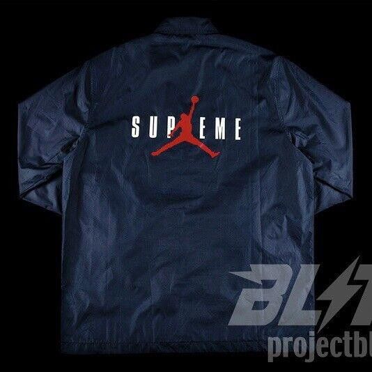 Supreme FW15 Supreme Jordan Coaches Jacket Unreleased Colorway Navy Size US L / EU 52-54 / 3 - 1 Thumbnail