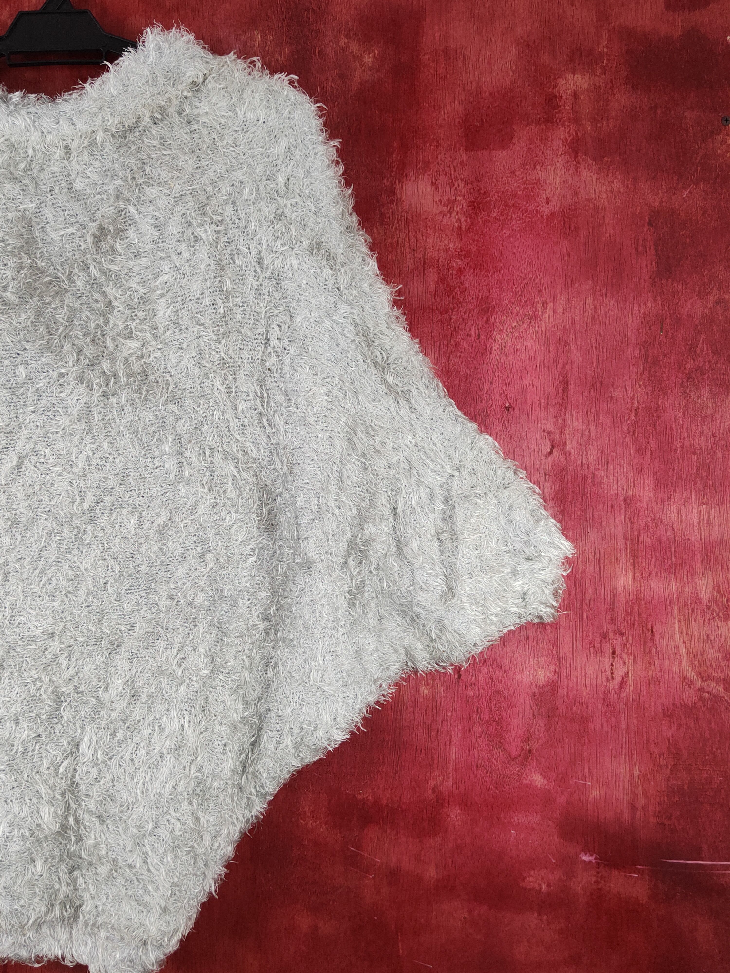Homespun Knitwear × Japanese Brand × Vintage Shiloh Light Blue Shag Shaggy Fur Mohair Knitwear #S1922 Size US M / EU 48-50 / 2 - 9 Thumbnail