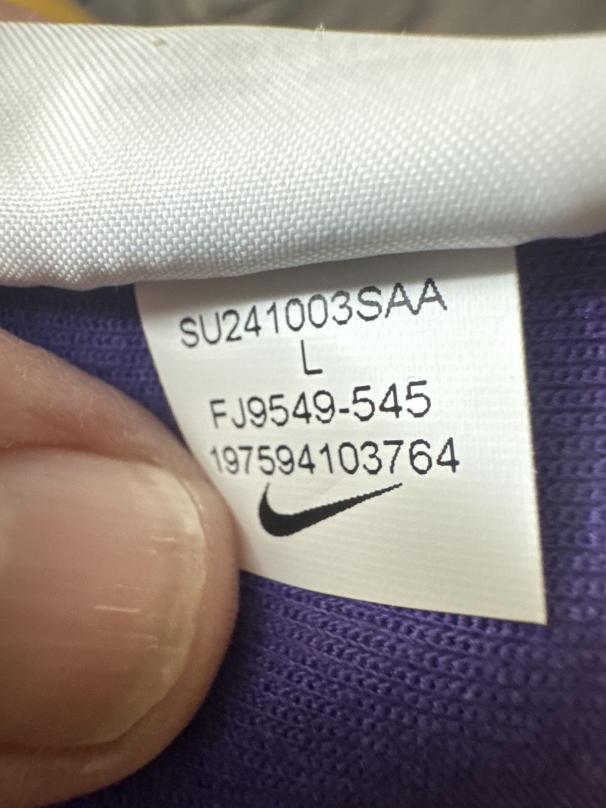 Nike Nike Dri-FIT Purple White Long Sleeve Shirt Men’s Large NWT Size US L / EU 52-54 / 3 - 7 Thumbnail
