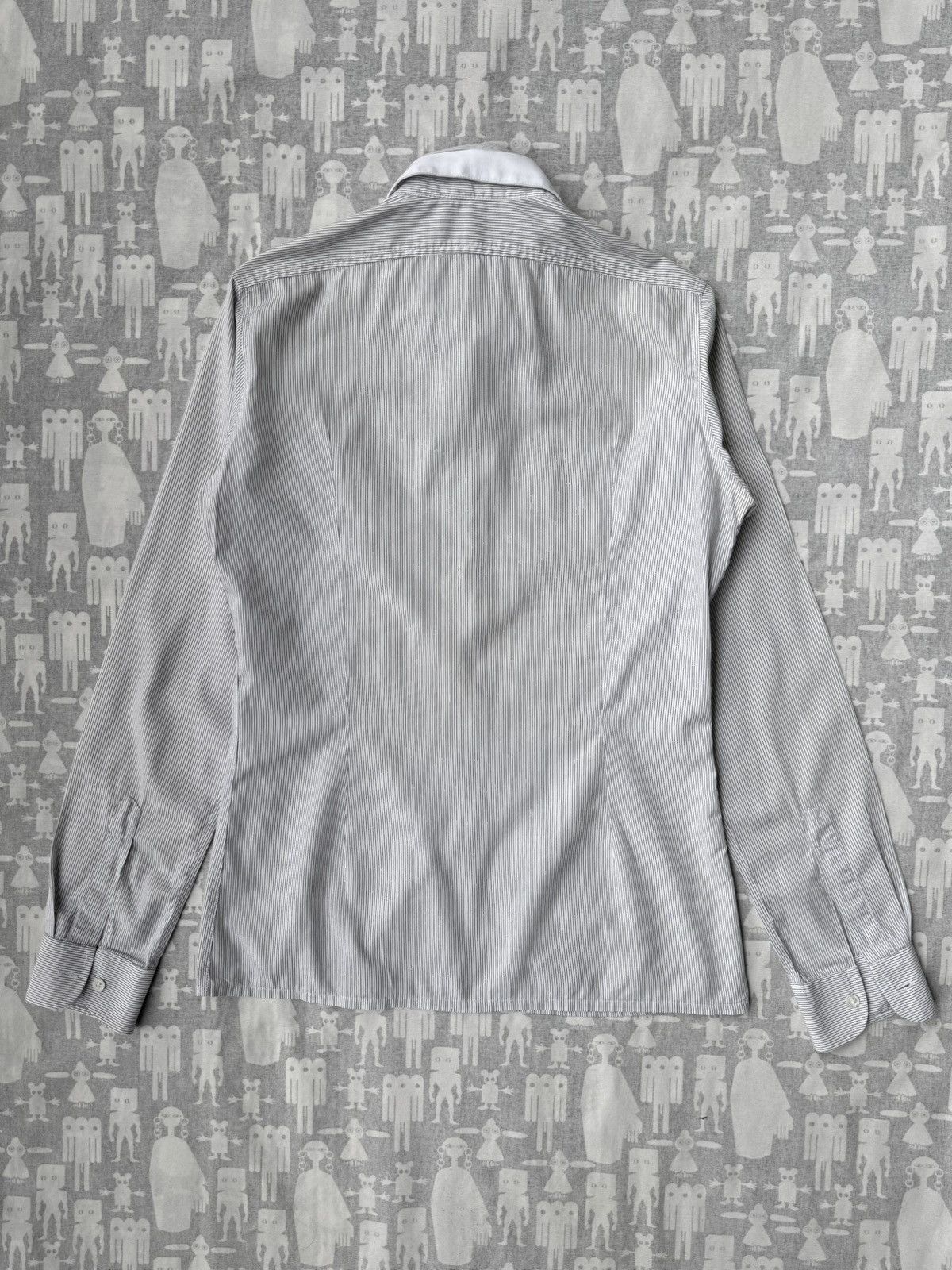 Raf Simons Raf Simons SS02 Double Collar Pinstripe Button-Up Shirt Size US S / EU 44-46 / 1 - 7 Thumbnail