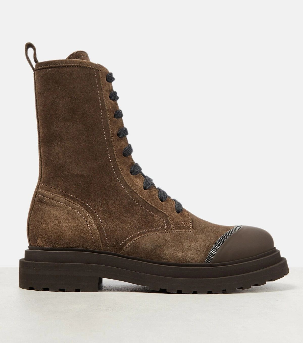 Brunello Cucinelli o1y0725 Ankle Boots in Dark Brown Size US 10 / IT 40 - 1 Thumbnail