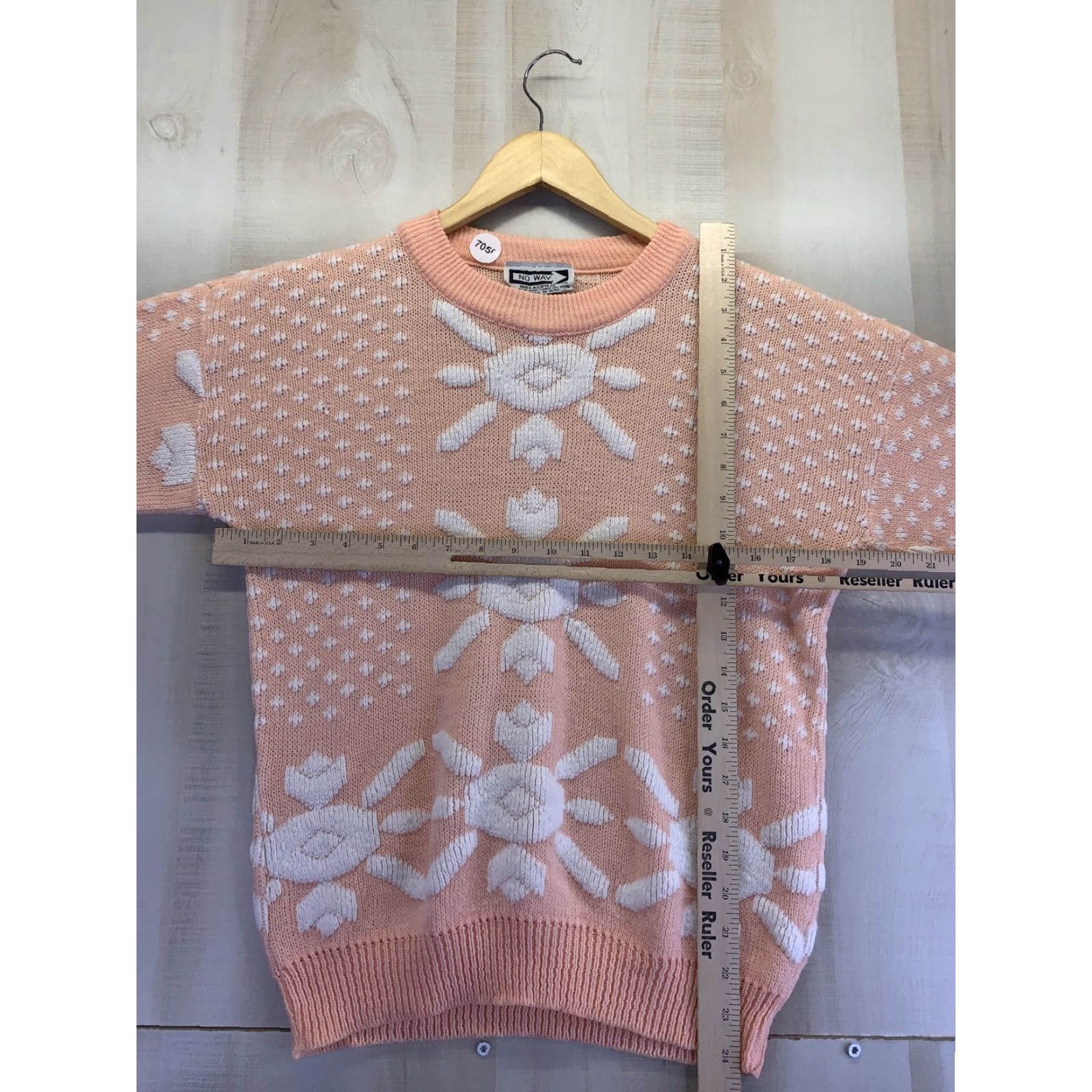 Vintage VINTAGE No Way Knit Sweater Peach M 1980-90s Made in USA-7056 Mens Size M / US 6-8 / IT 42-44 - 3 Thumbnail