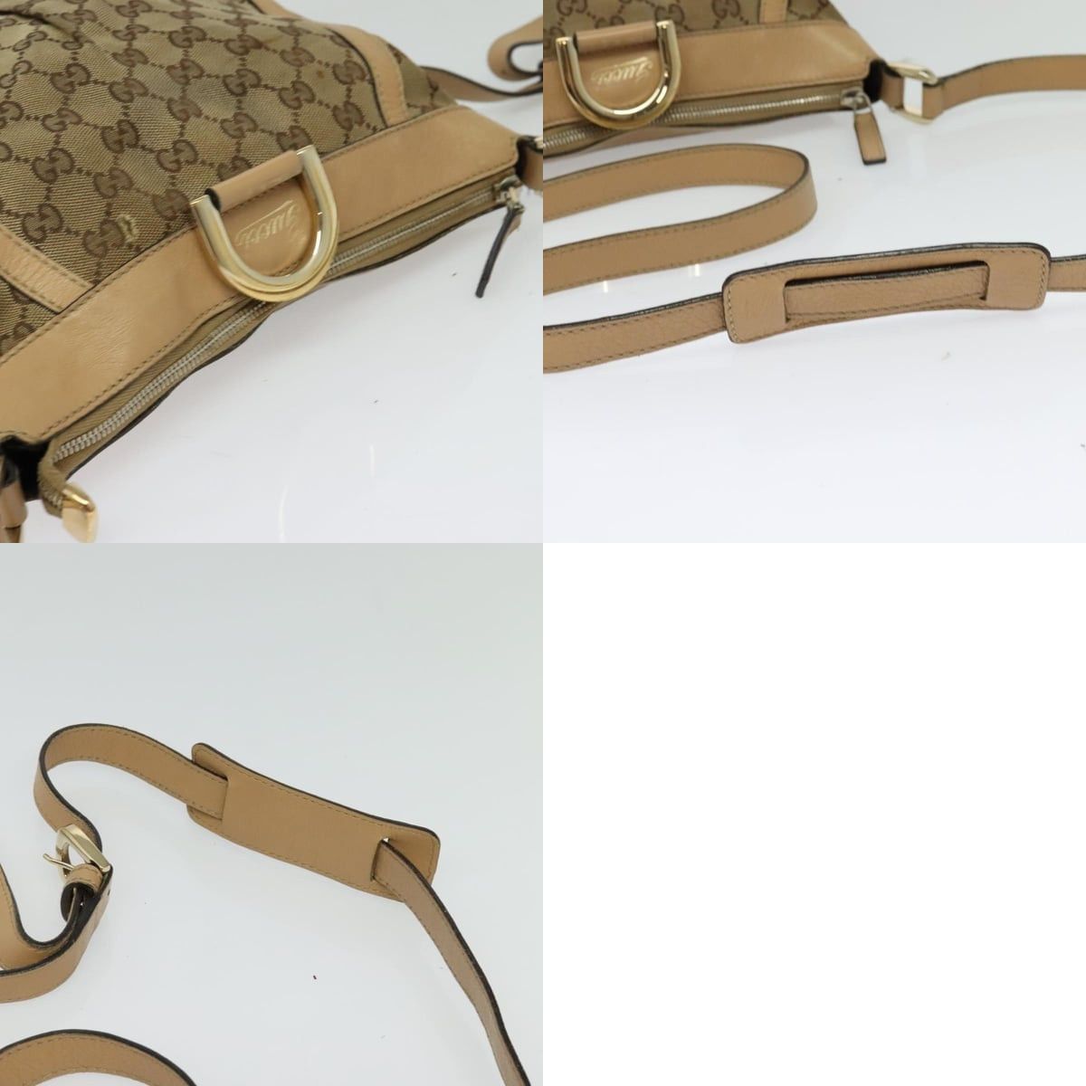 Gucci GUCCI GG Canvas Shoulder Bag Beige Gold Size ONE SIZE - 12 Thumbnail