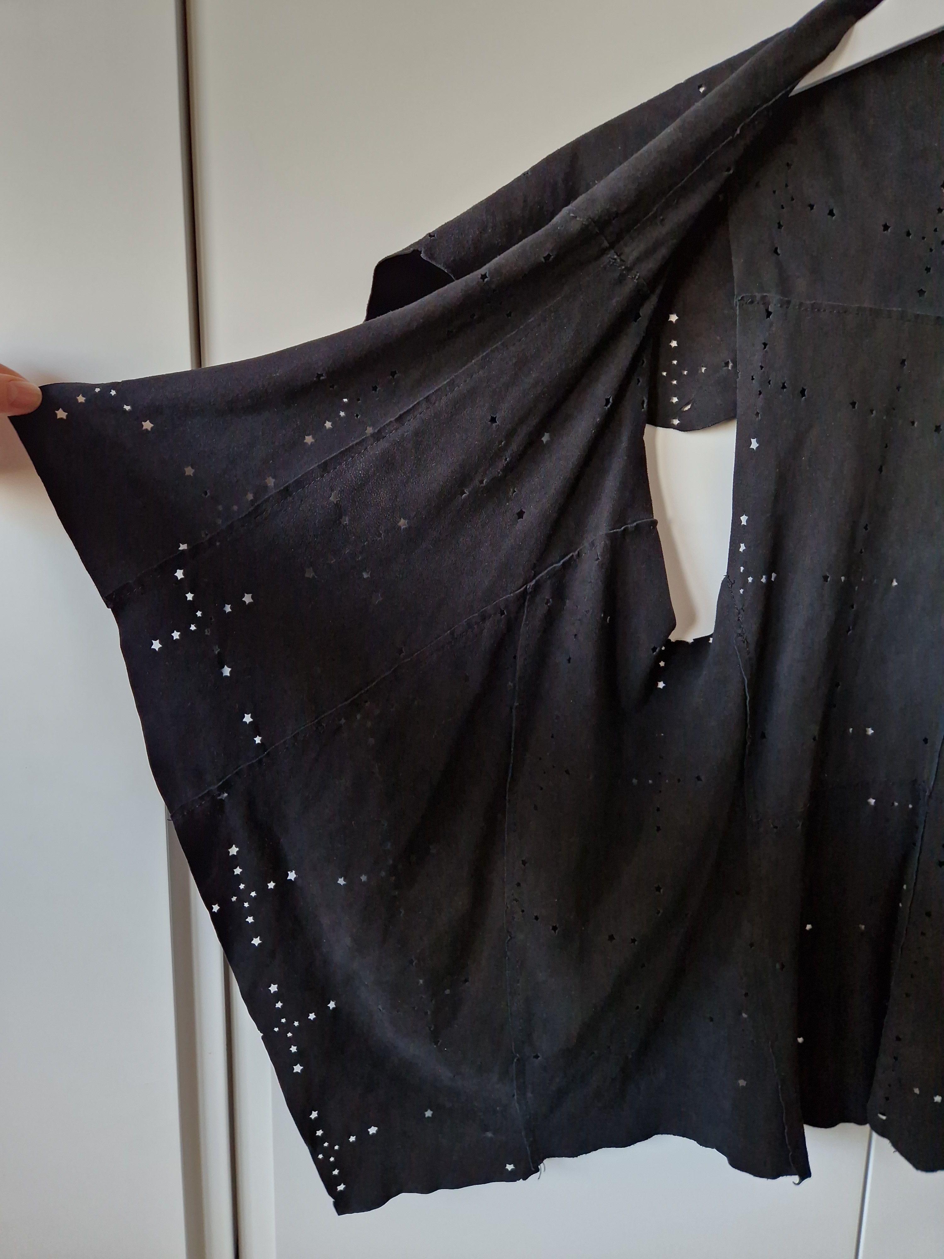 MUNTHE Leather Suede Black Vest with Stars gothic punk metal Size M / US 6-8 / IT 42-44 - 5 Thumbnail