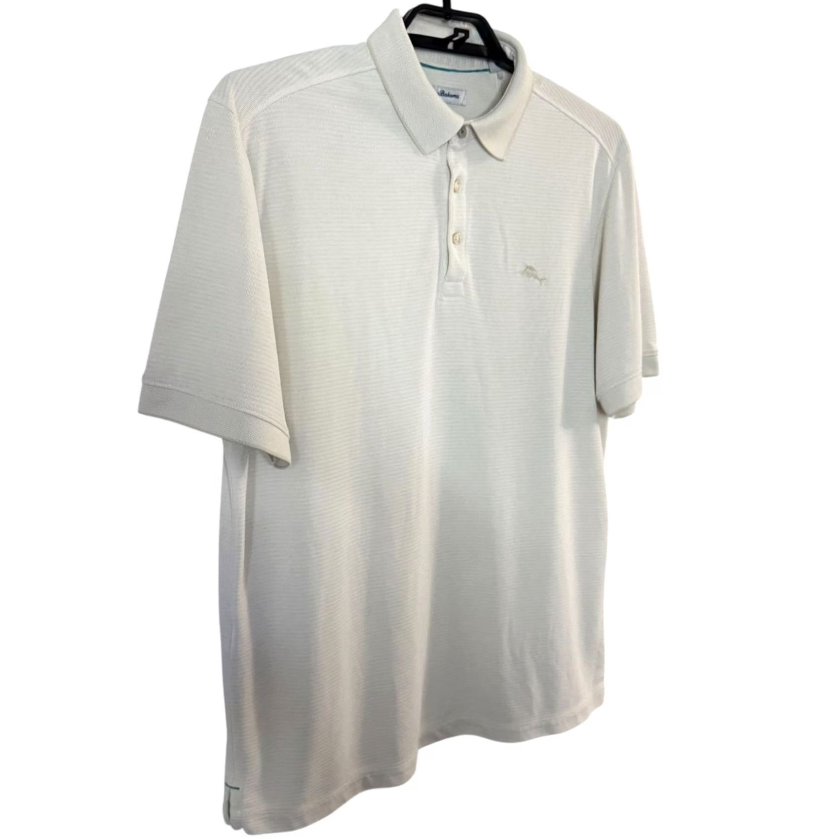 Tommy Bahama Tommy Bahama IslandZone Polo Shirt Cream Men's Large Golf Activewear UV 30 Sun Protection Short Sleeve Size US L / EU 52-54 / 3 - 3 Thumbnail