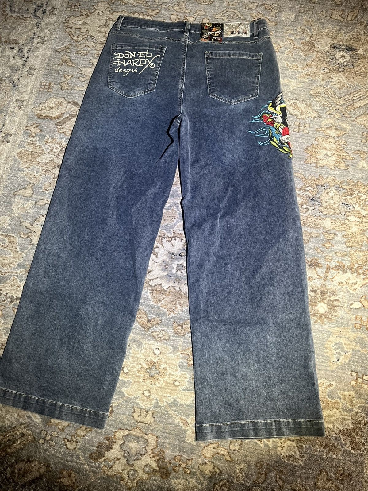 Ed Hardy ED HARDY GRAPHIC BAGGY PANTS NWT 34x32 Size US 34 / EU 50 - 2 Thumbnail