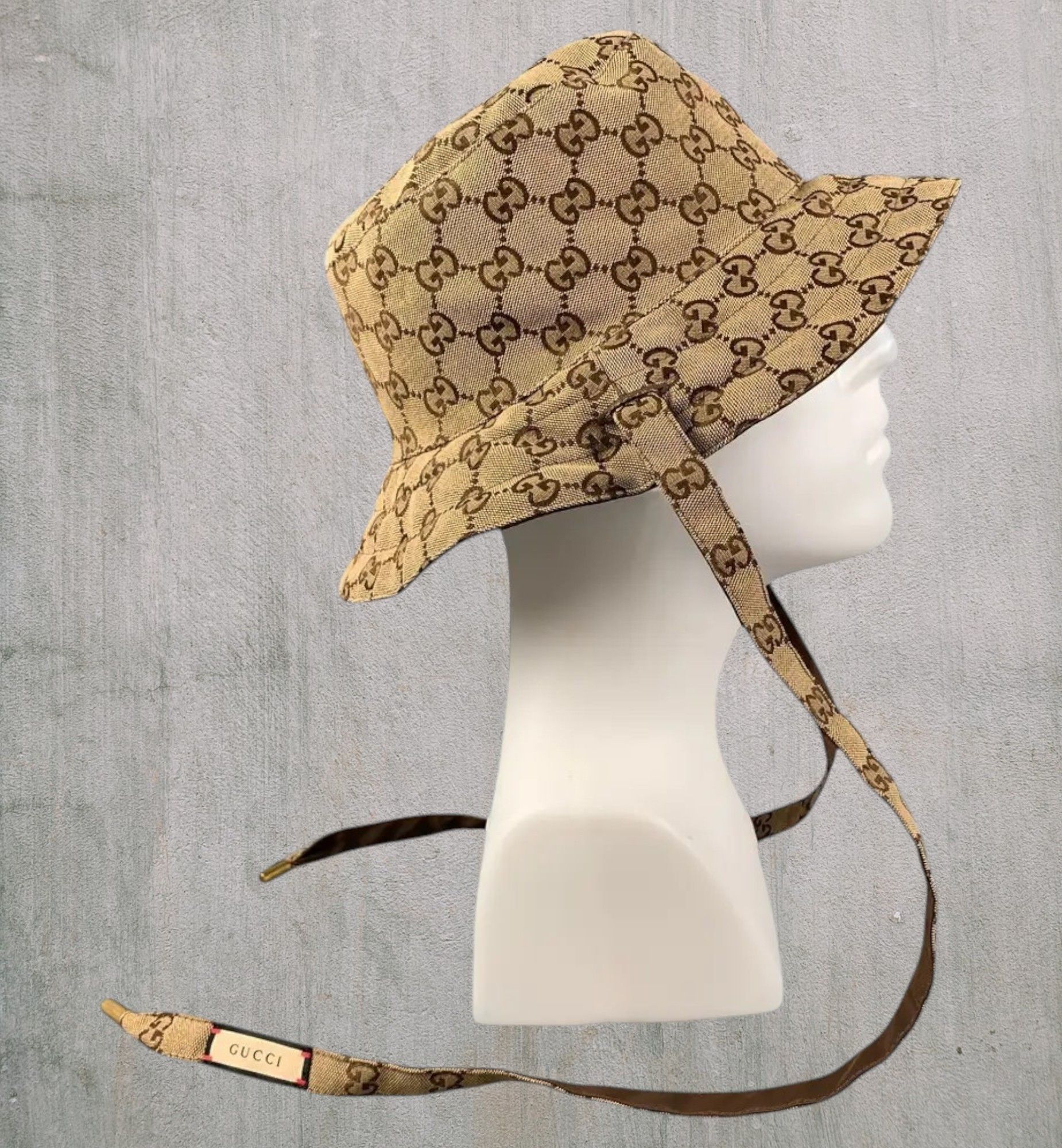 Gucci Gucci GG Monogram Stripe Reversible Bucket Hat Size ONE SIZE - 3 Thumbnail