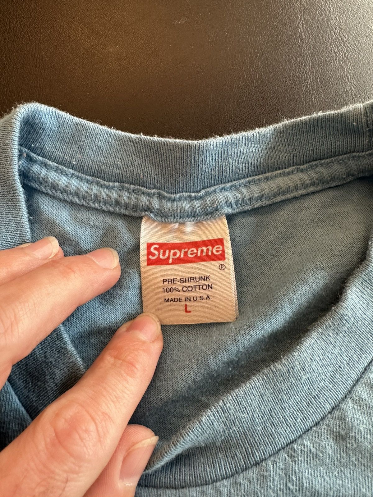 Supreme Supreme backwards t shirt bright blue Size US L / EU 52-54 / 3 - 3 Thumbnail