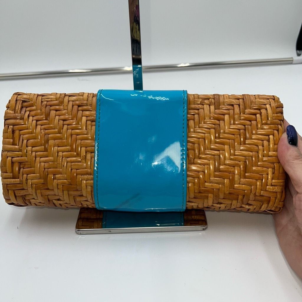 Tory Burch Tory Burch Patent Leather and Wicker Snap Closure Clutch Bag **see photos and description Size ONE SIZE - 5 Thumbnail