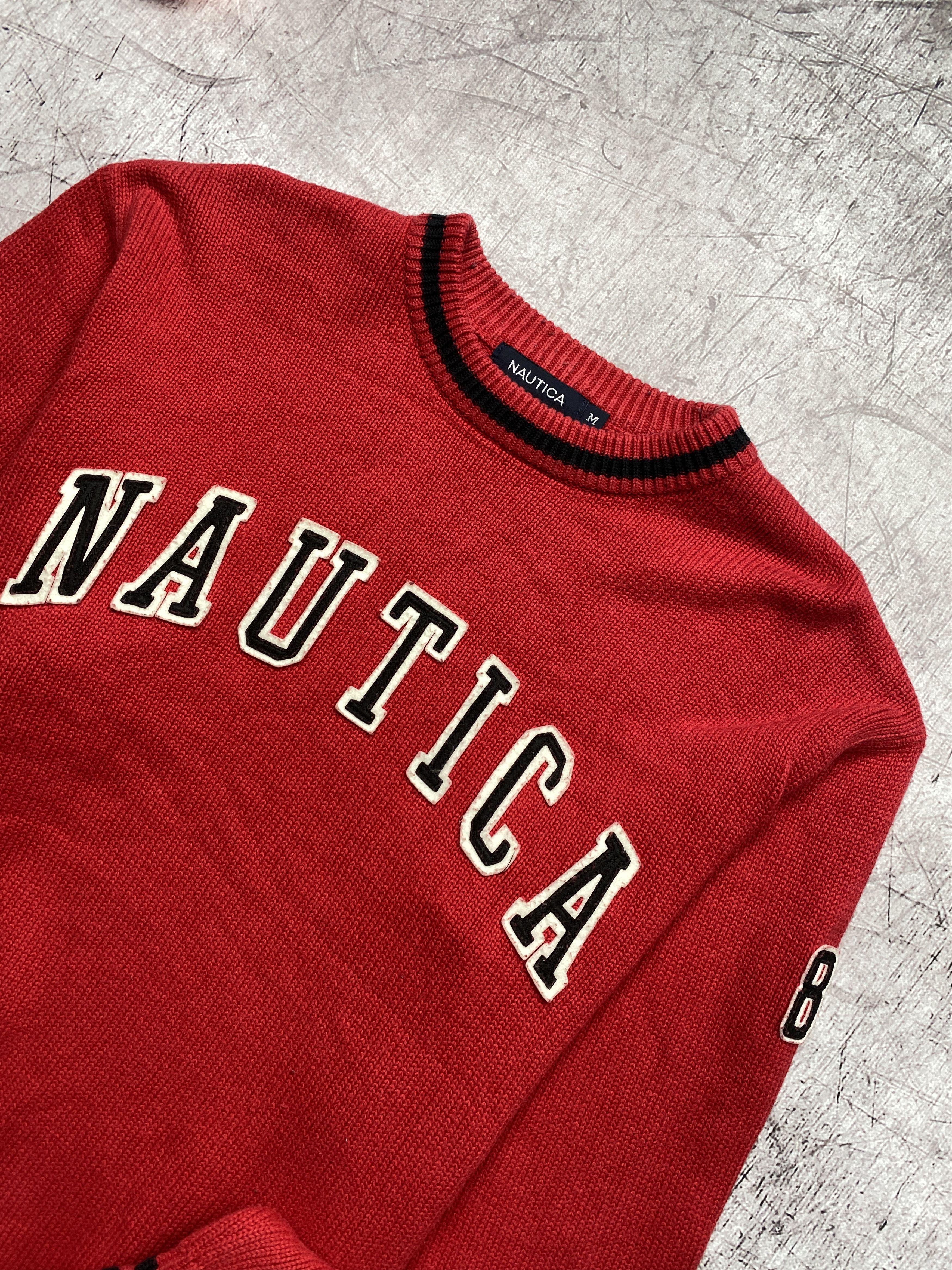 Nautica × Vintage Nautica Vintage Mens Big Logo Knit Sweater Size US M / EU 48-50 / 2 - 2 Thumbnail