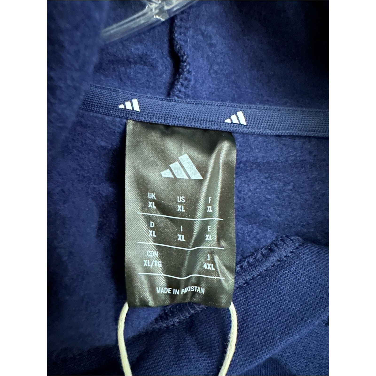 Adidas Adidas Men’s Navy Blue Pullover Hoodie Pocket Size XL NWT Size US XL / EU 56 / 4 - 6 Thumbnail