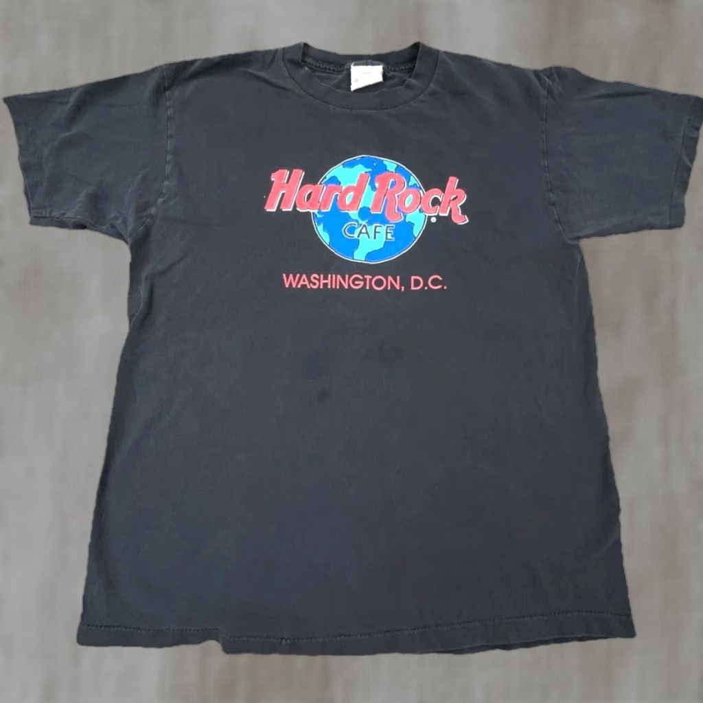 Hard Rock Cafe VINTAGE Hard Rock Cafe Shirt Men L Black Tee Washington Single Stitch USA Shirt Adult Large Black Cotton Logo 90s Retro Nike Size US L / EU 52-54 / 3 - 1 Thumbnail