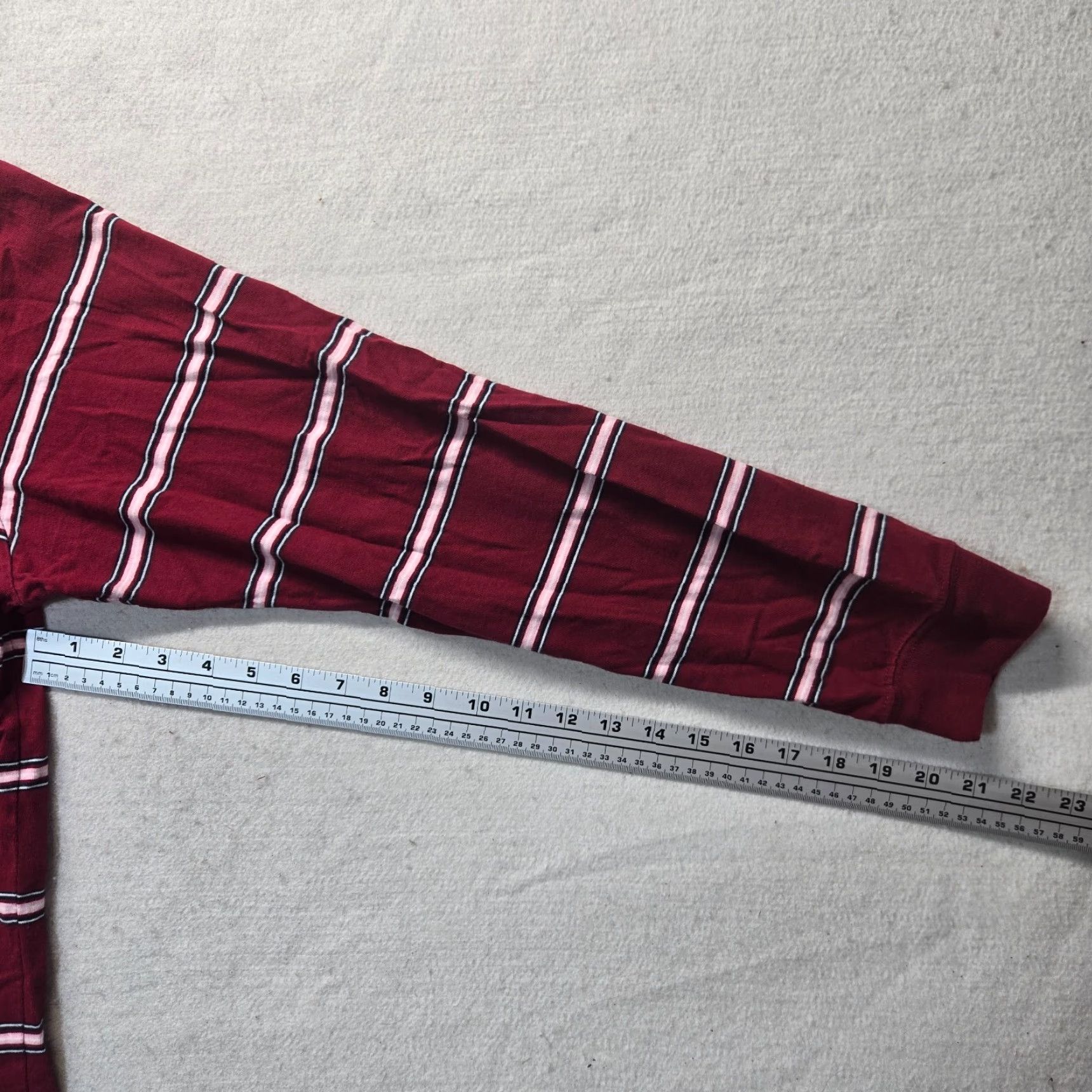 Vintage Old College Inn Polo Shirt - Striped Red Short Sleeve Shirt, Adult XL, 100% Cotton, Button, Spread Collar, Regular Fit, Casual Mens Shirt Size US XL / EU 56 / 4 - 5 Thumbnail