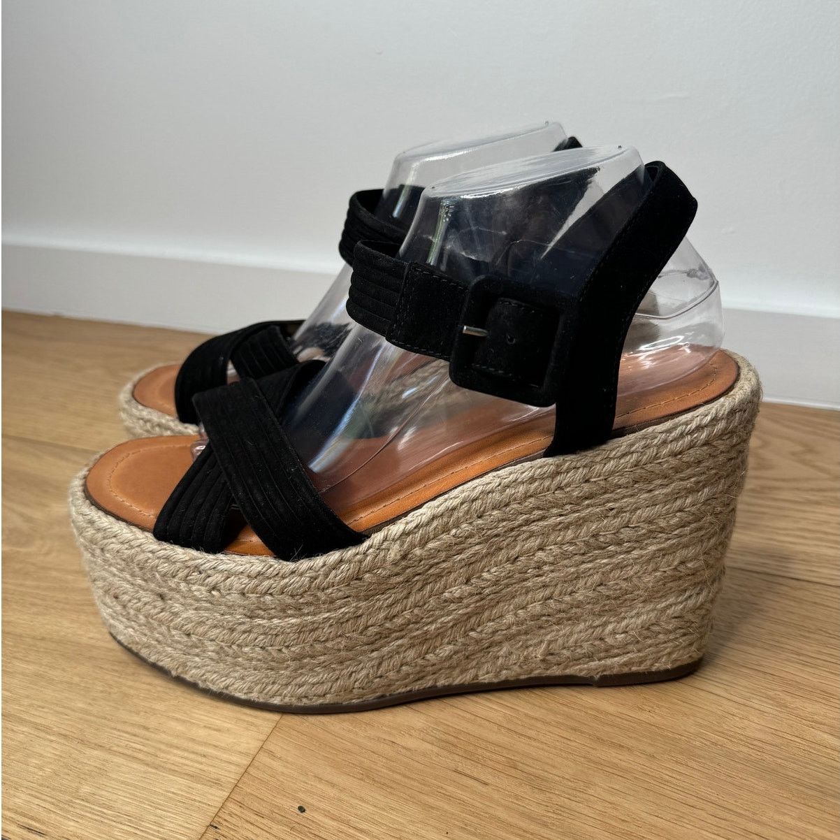 SCHUTZ NEW Schutz Blisse Nubuck Black Chunky Platform Sandal Size US 9.5 / IT 39.5 - 1 Thumbnail