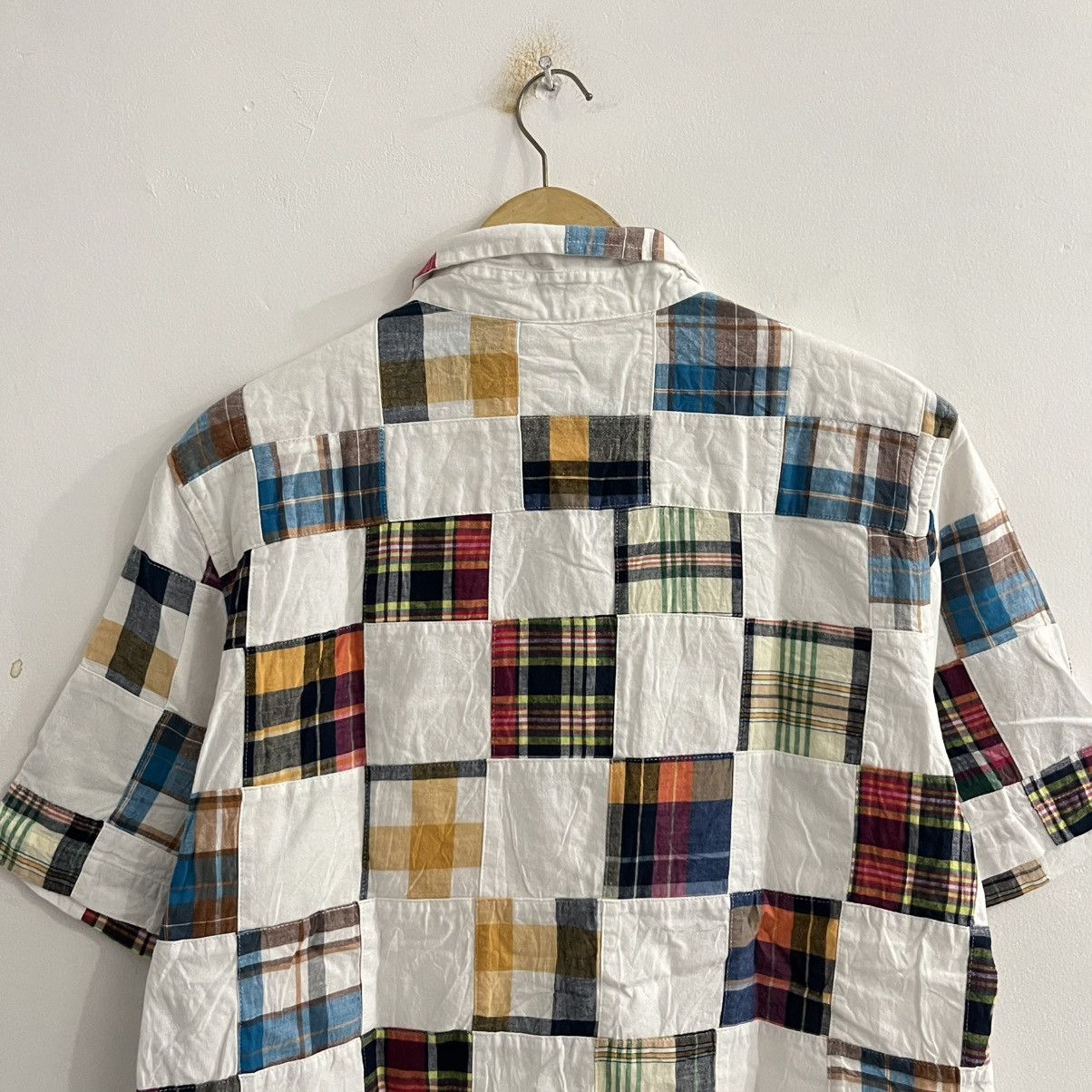 Issey Miyake Fat Animals - Patchwork Short Sleeve Button Up Size US L / EU 52-54 / 3 - 6 Thumbnail