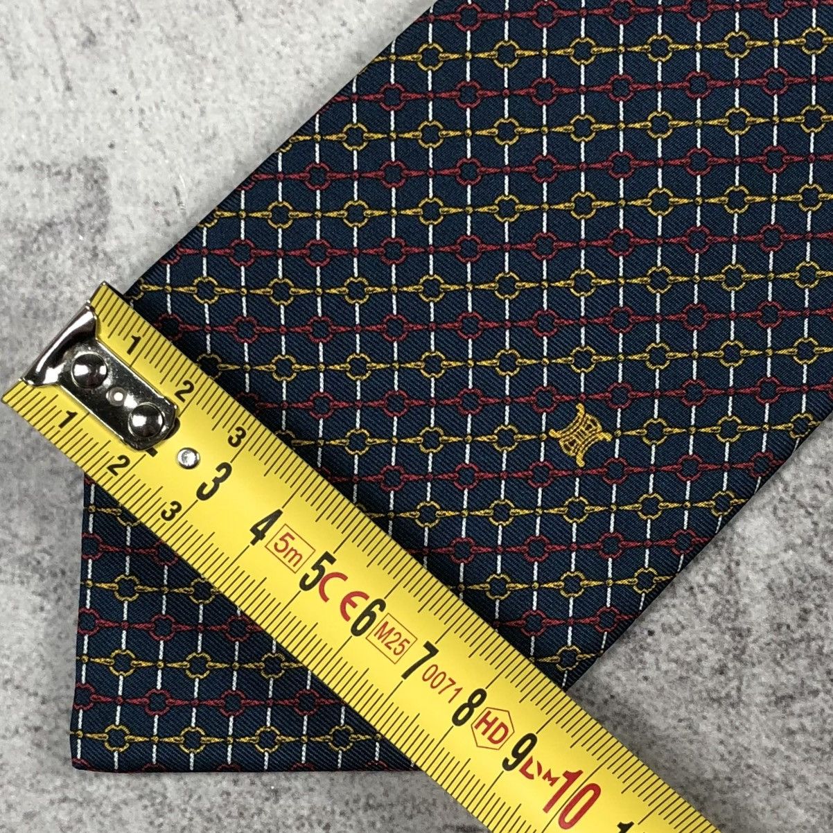 Celine Vintage Celine Paris Silk Tie Chain Link Macadam Pattern Size ONE SIZE - 13 Thumbnail