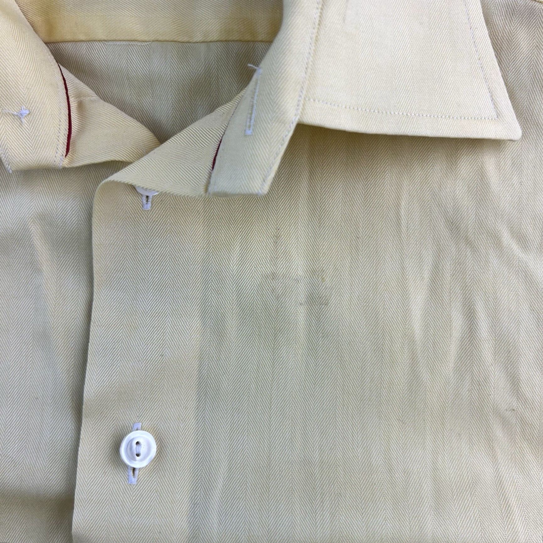 Eton Eton Dress Shirt Mens 16 Yellow Classic Long Sleeve Button Up Preppy Adult Shirt Mens Long Sleeve Yellow Color Casual Workwear 90s/style Size 42R - 7 Thumbnail