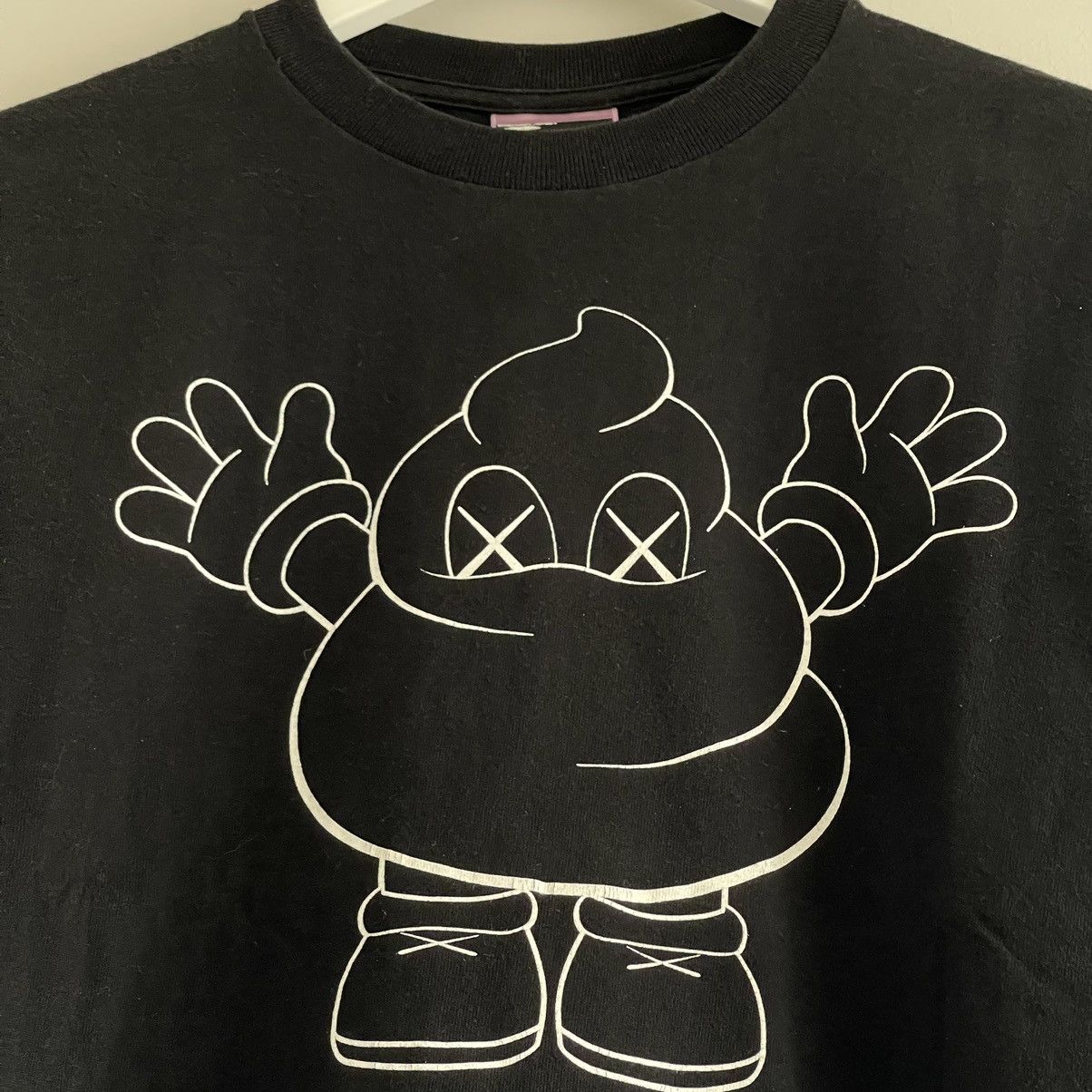 image of Og Ladies Bape x Kaws Warm Regards Tee in Black, Women's (Size XS)