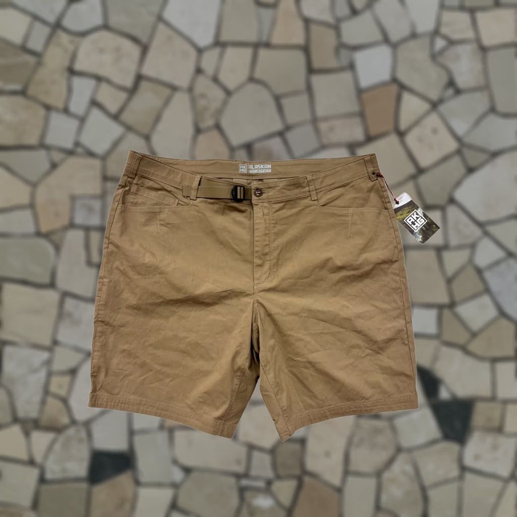 Vintage VINTAGE Alaskan Hardgear Cargo Shorts Tan 34 Unisex Adults 34 Inseam 10" Cotton Nylon Tan Cargo Pocket Mens Womens Size US 34 / EU 50 - 1 Thumbnail