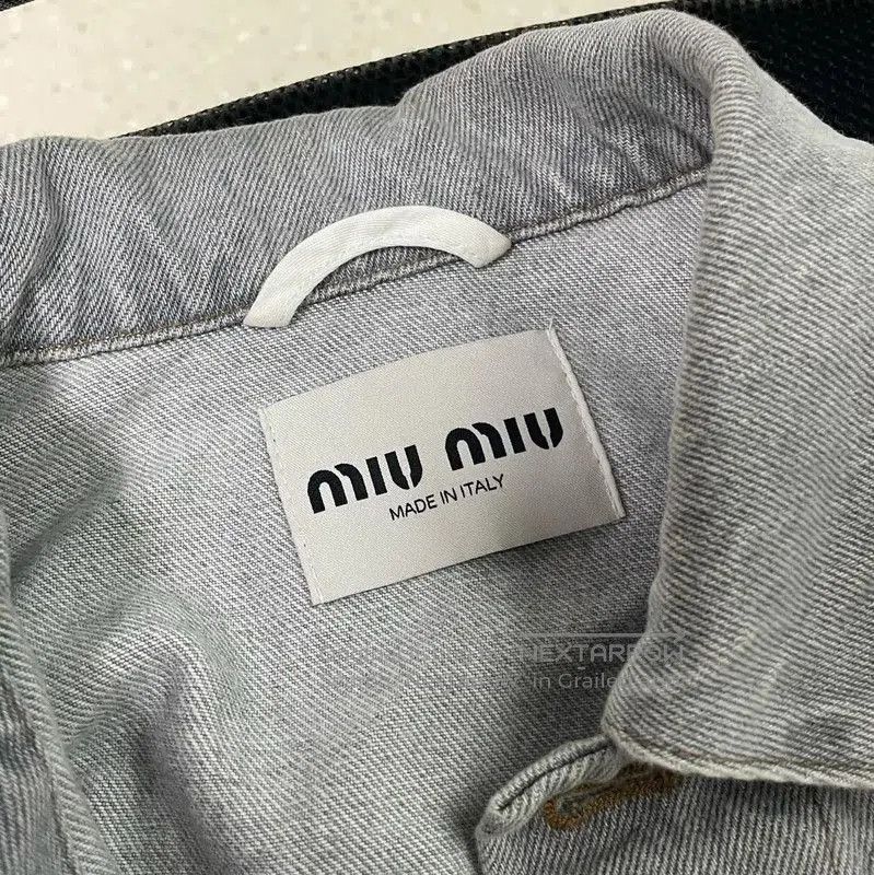 Miu Miu Miu Miu Spring Autumn Gray Denim Cropped Cardigan . Size M / US 6-8 / IT 42-44 - 6 Thumbnail