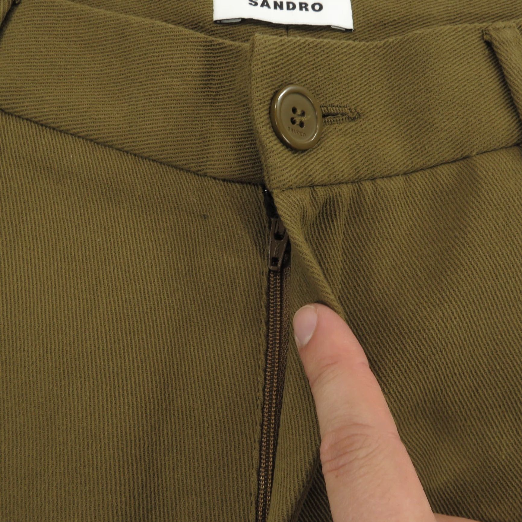 Sandro Sandro Paris Shorts Mens 34 (44) Camel Brown Cotton Twill Designer Chino 9" Andy Size US 44 / EU 60 - 5 Thumbnail