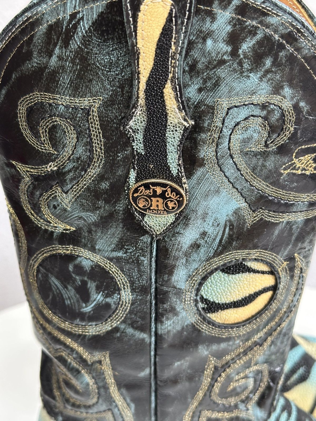 Lucchese Vintage Sendra Mantarraya Leather Cowboy Western Boots Shoes Size US 8 / EU 41 - 5 Thumbnail