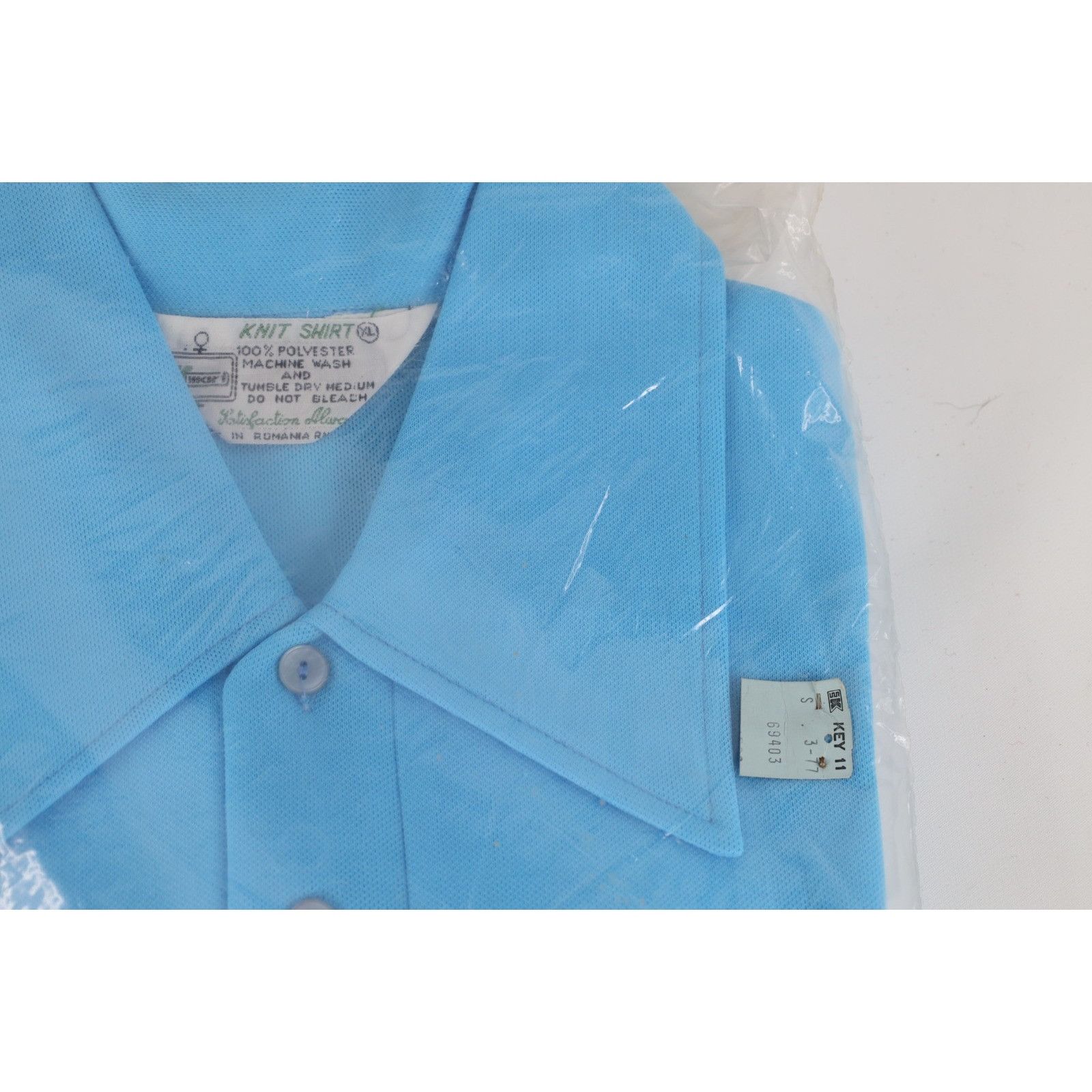 Vintage Deadstock Vintage 70s Streetwear Knit Dagger Collar Polo Size US XL / EU 56 / 4 - 3 Thumbnail