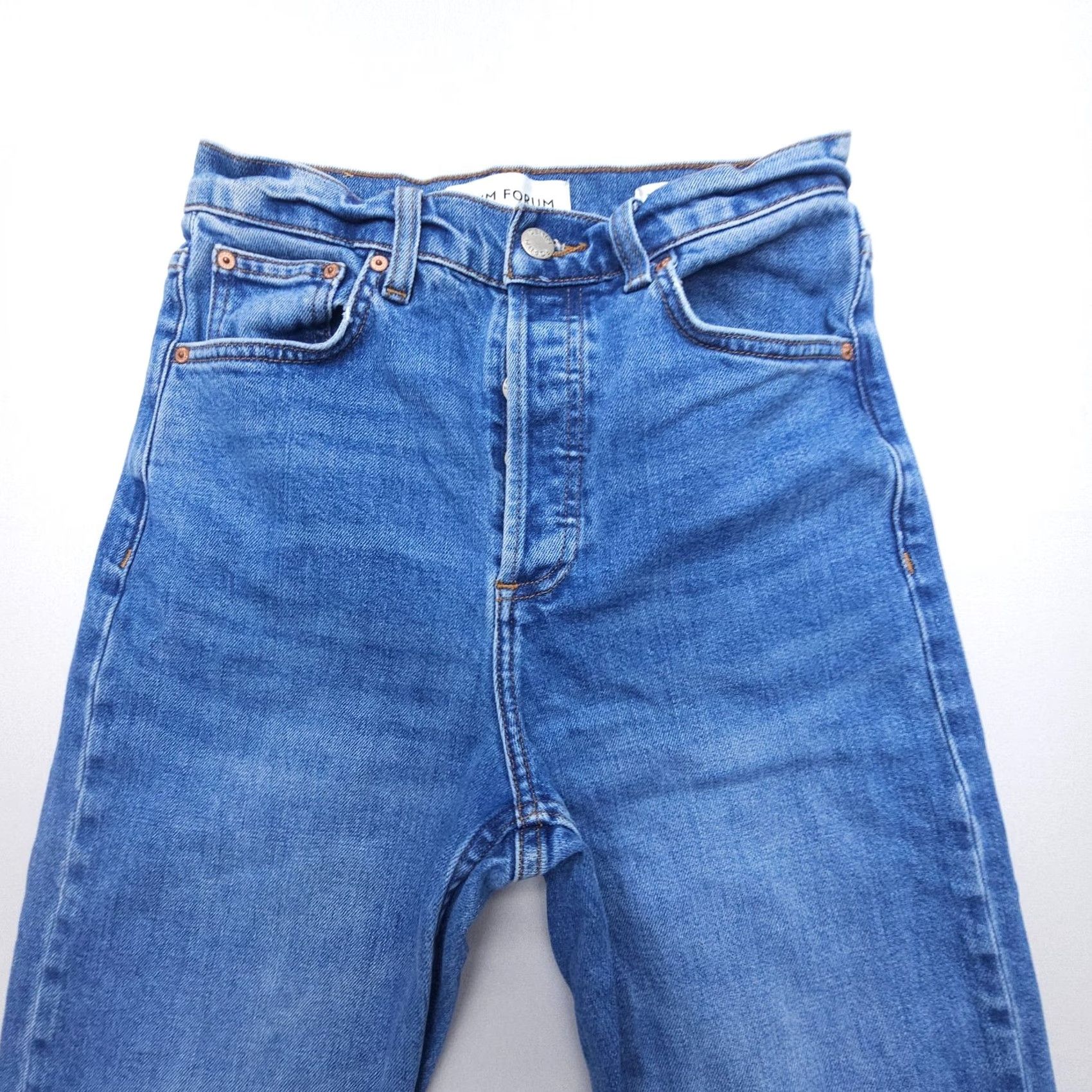 Aritzia Aritzia Jeans Arlo High Rise Straight 26x28 Blue Button Fly Denim Women's Jeans Size 26" / US 2 / IT 38 - 6 Thumbnail