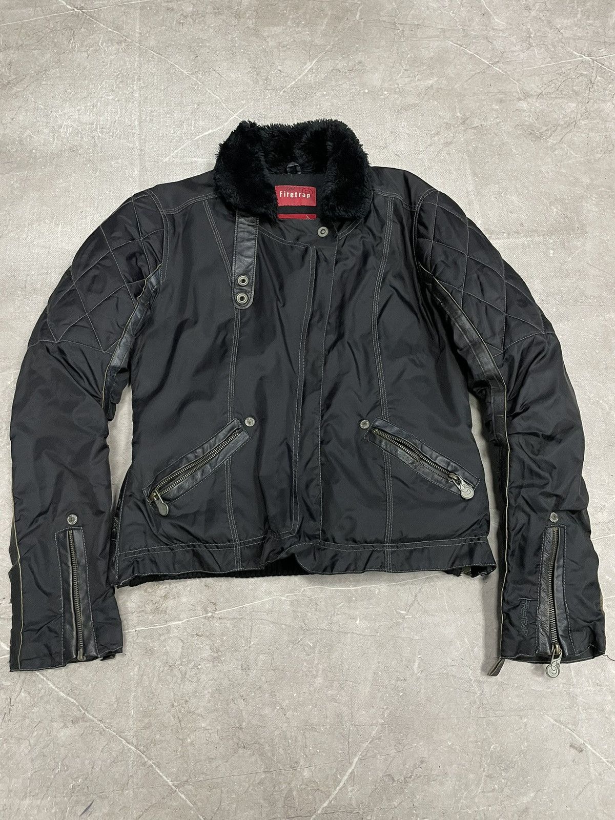 Rare fur black opium hysteric glamour style biker jacket 🧥