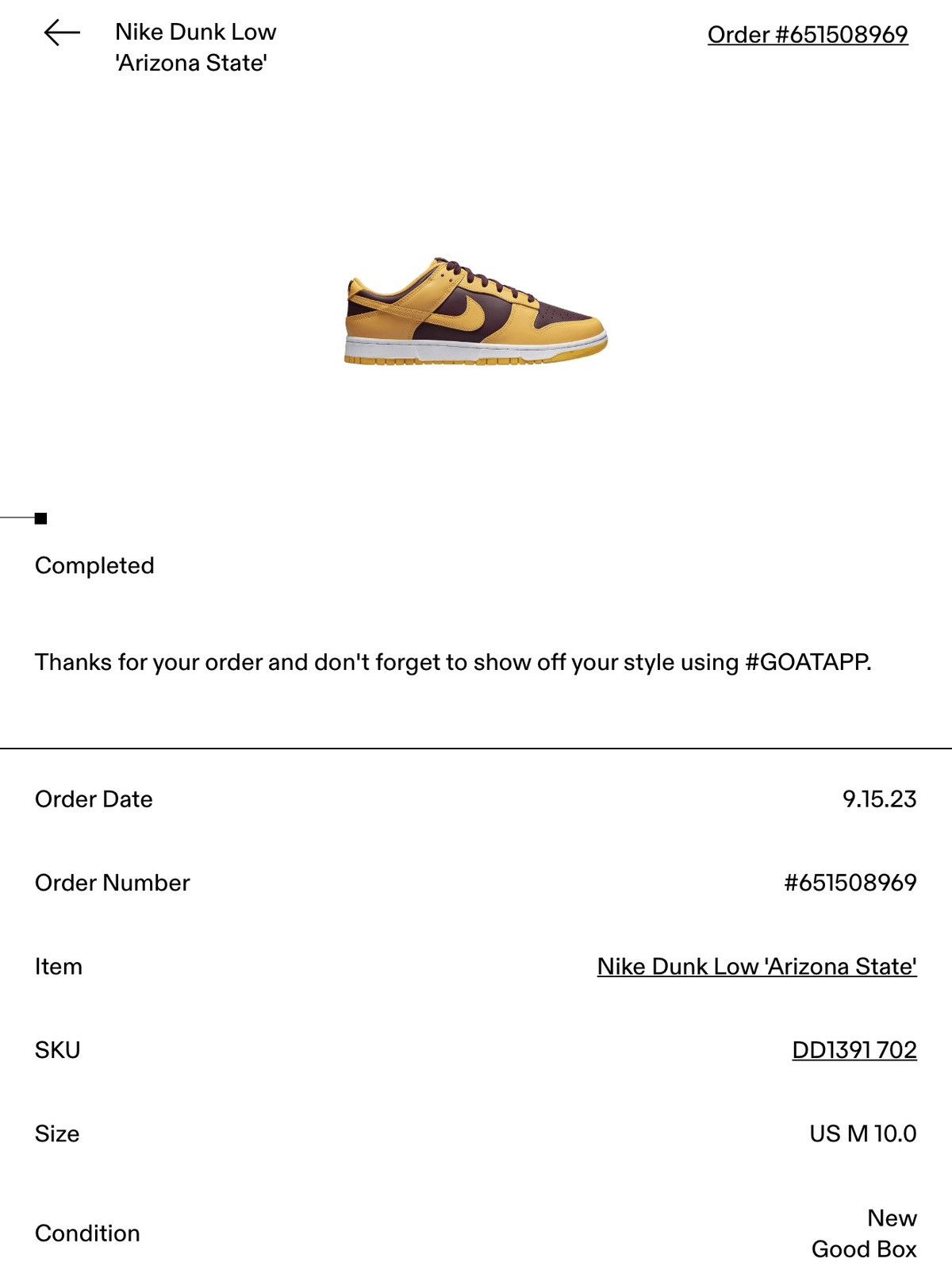 Nike Nike Dunk Low Arizona State Size US 10 / EU 43 - 12 Thumbnail