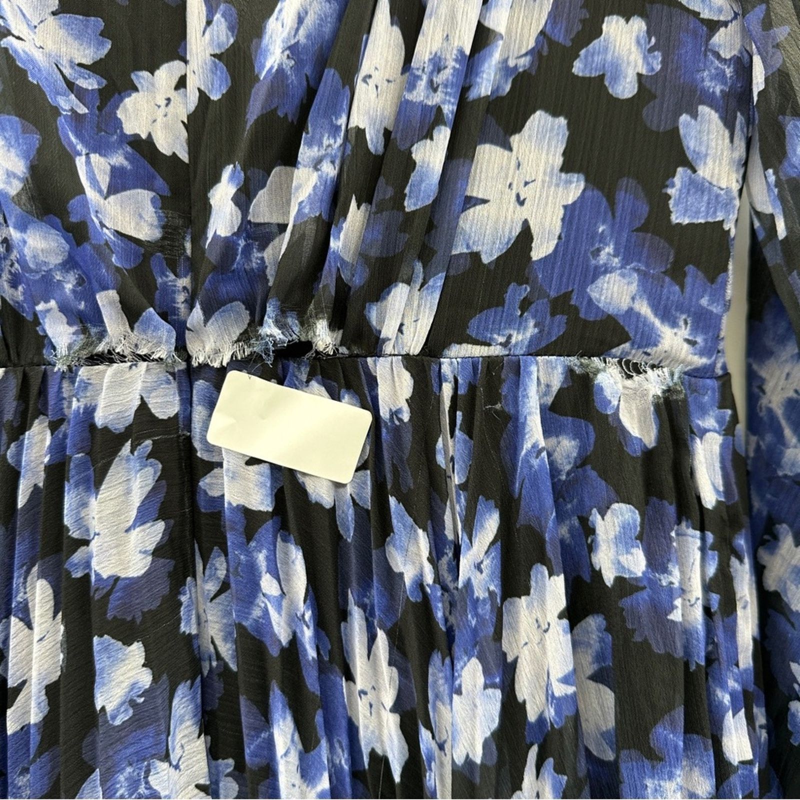 Monique Lhuillier RTR ML Monique Lhuillier Melanie Black White & Blue Dress Size XS / US 0-2 / IT 36-38 - 11 Thumbnail