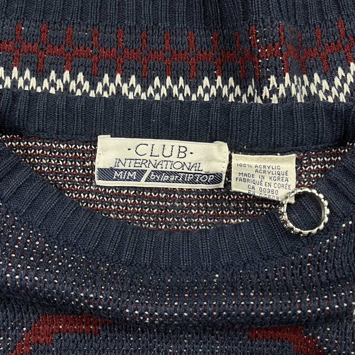Vintage Pattern Sweater Grandpa Christmas Korea Club International Size US M / EU 48-50 / 2 - 5 Thumbnail