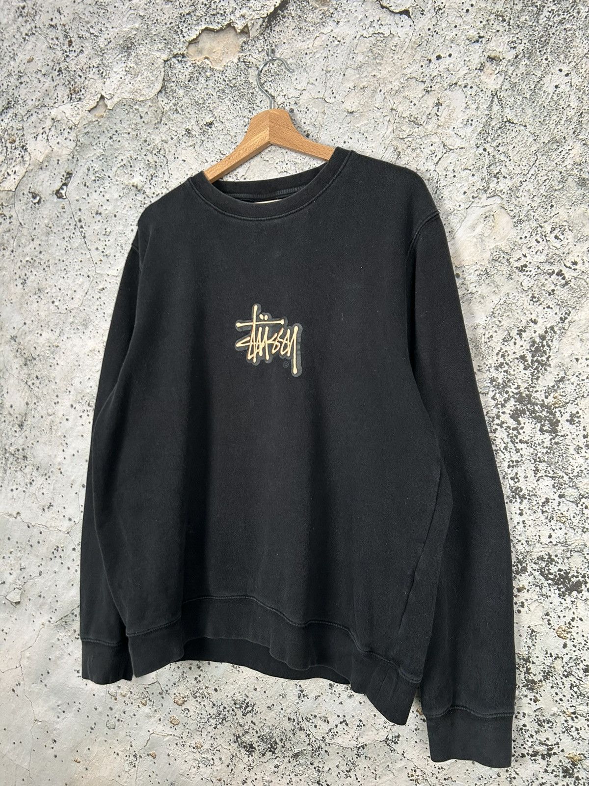 Stussy Vintage Stussy Made in USA Black Baggy Crewneck 90s Rare Size US L / EU 52-54 / 3 - 2 Thumbnail