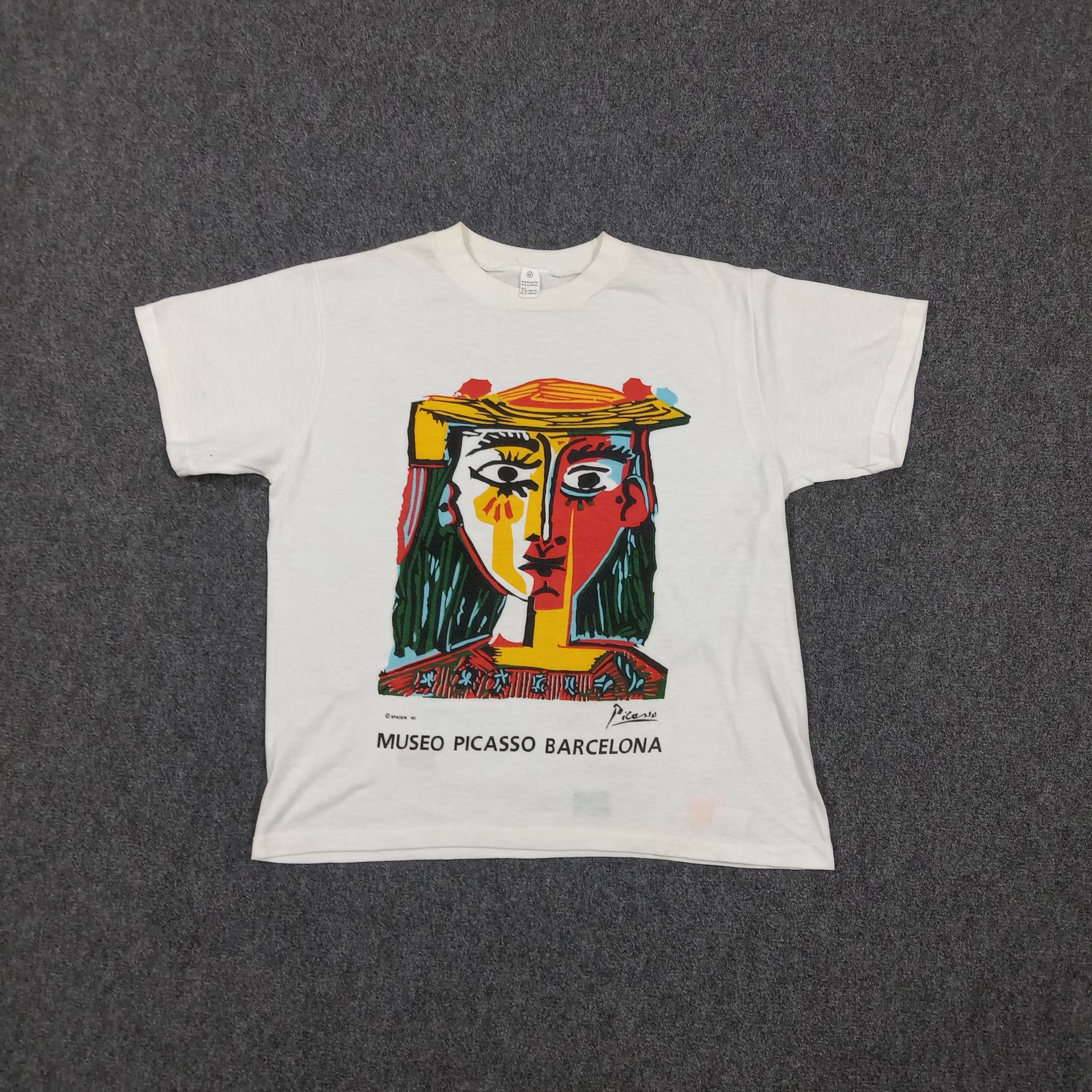 Arts & Science Pablo Picasso 90's Museo Picasso Barcelona Art Tshirt E1A26 Size US M / EU 48-50 / 2 - 1 Thumbnail