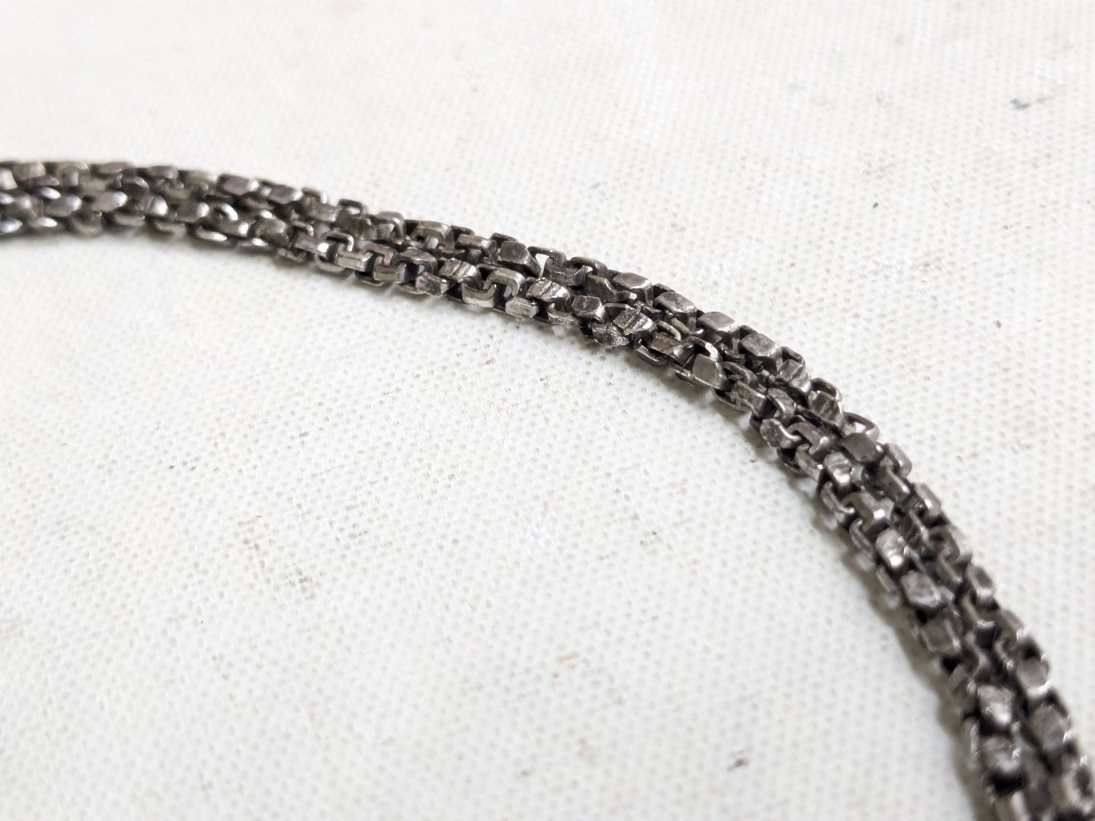 Jewelry Vintage Sterling Silver Box Necklace square 25" Size ONE SIZE - 10 Thumbnail