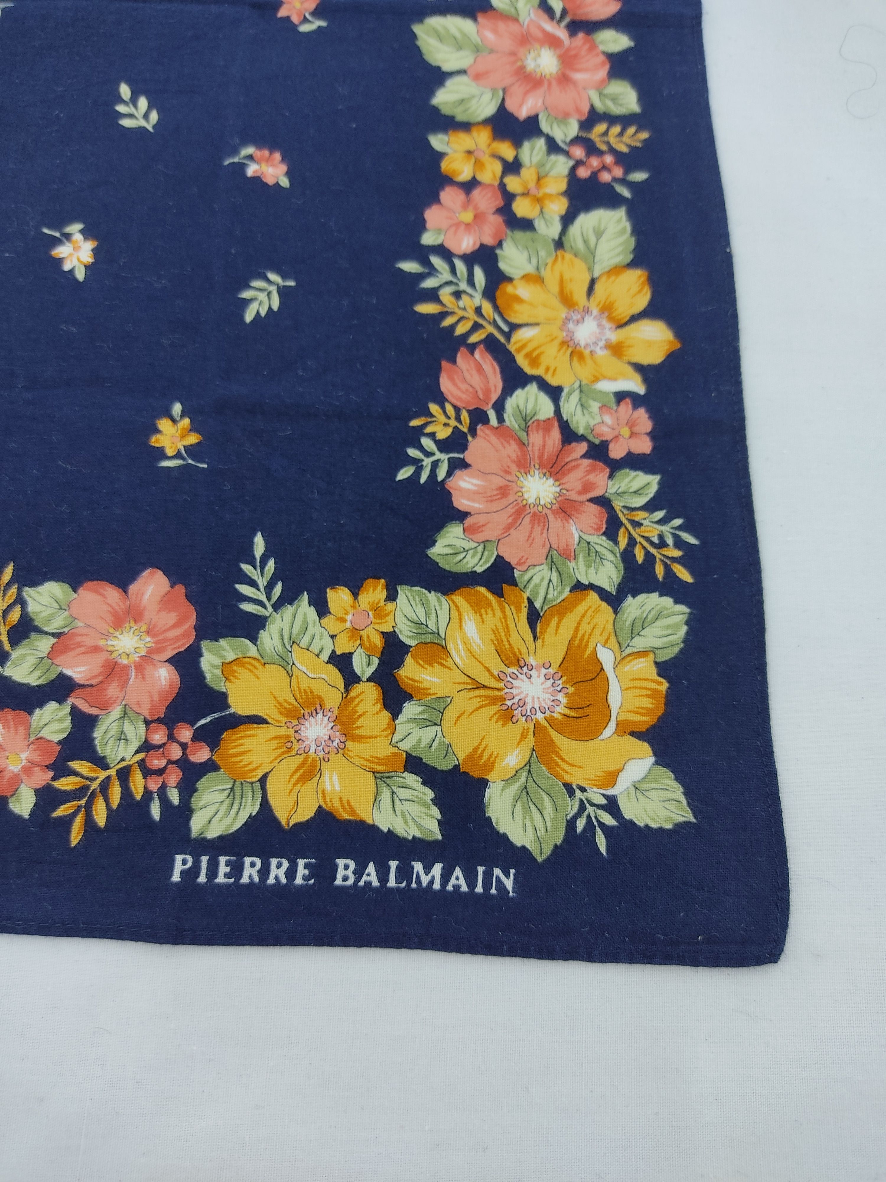 Pierre Balmain × Vintage Vintage Pierre Balmain Handkerchief / Neckwear / Bandana Size ONE SIZE - 4 Thumbnail