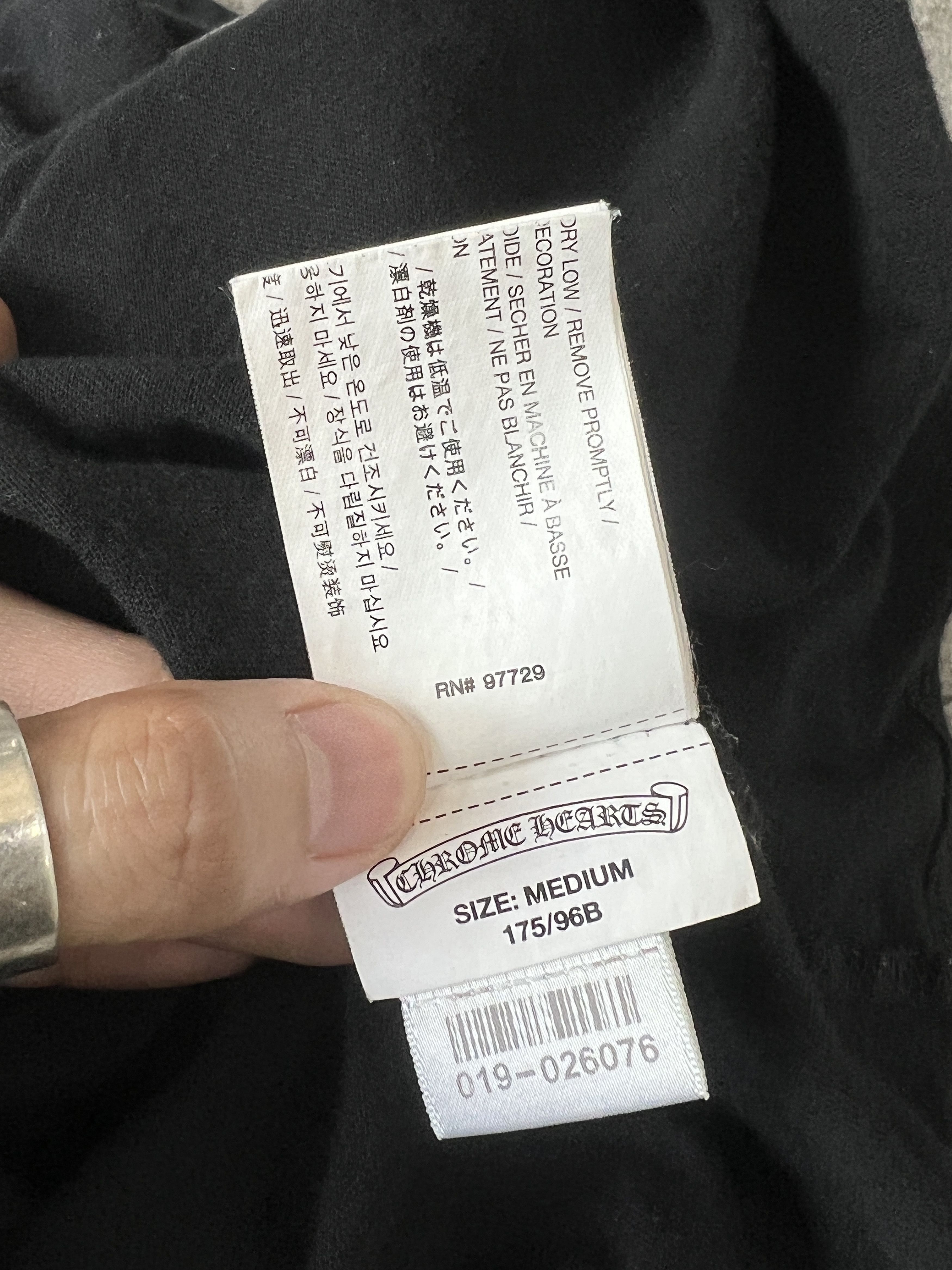 Chrome Hearts Chrome Hearts Pocket Tee Fuck You Script Back Black M Size US M / EU 48-50 / 2 - 9 Thumbnail