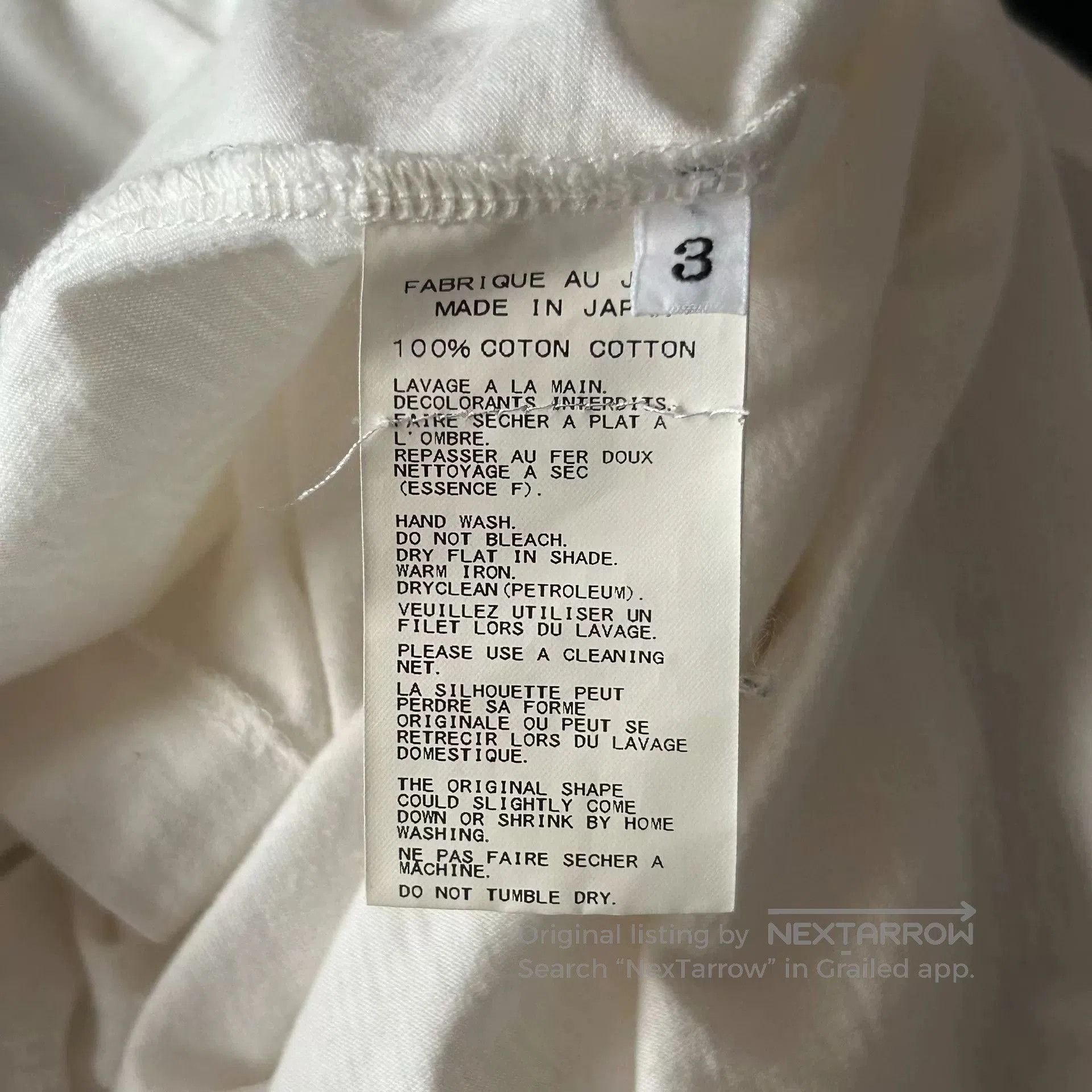 Yohji Yamamoto black and white short sleeve t. Size US M / EU 48-50 / 2 - 7 Thumbnail